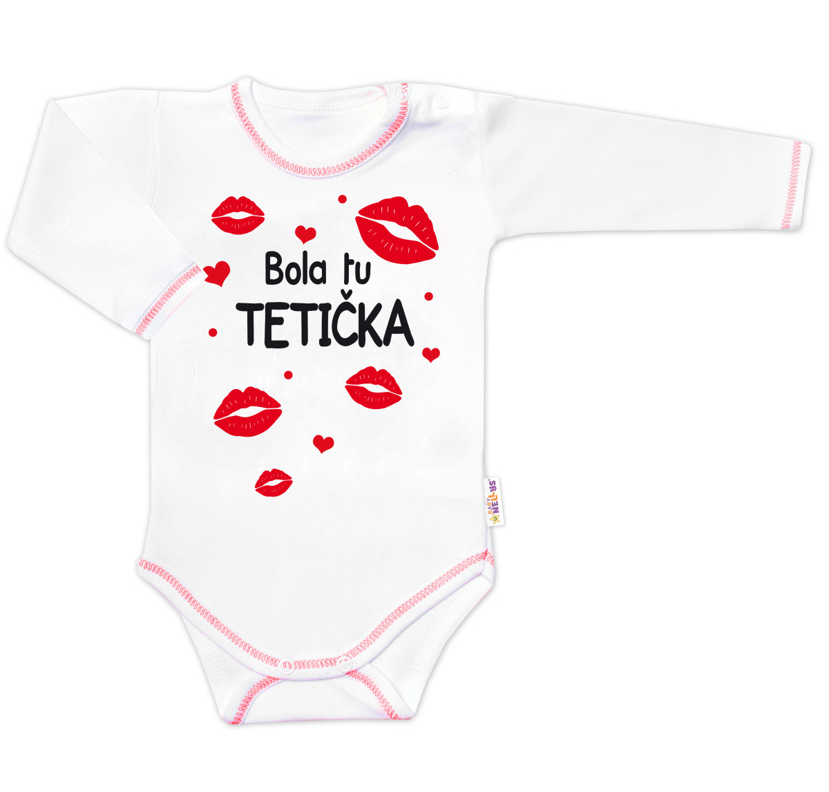 Baby Nellys Body dlouhý rukáv s vtipným textem  Bola tu TETIČKA vel.  80 Baby Nellys