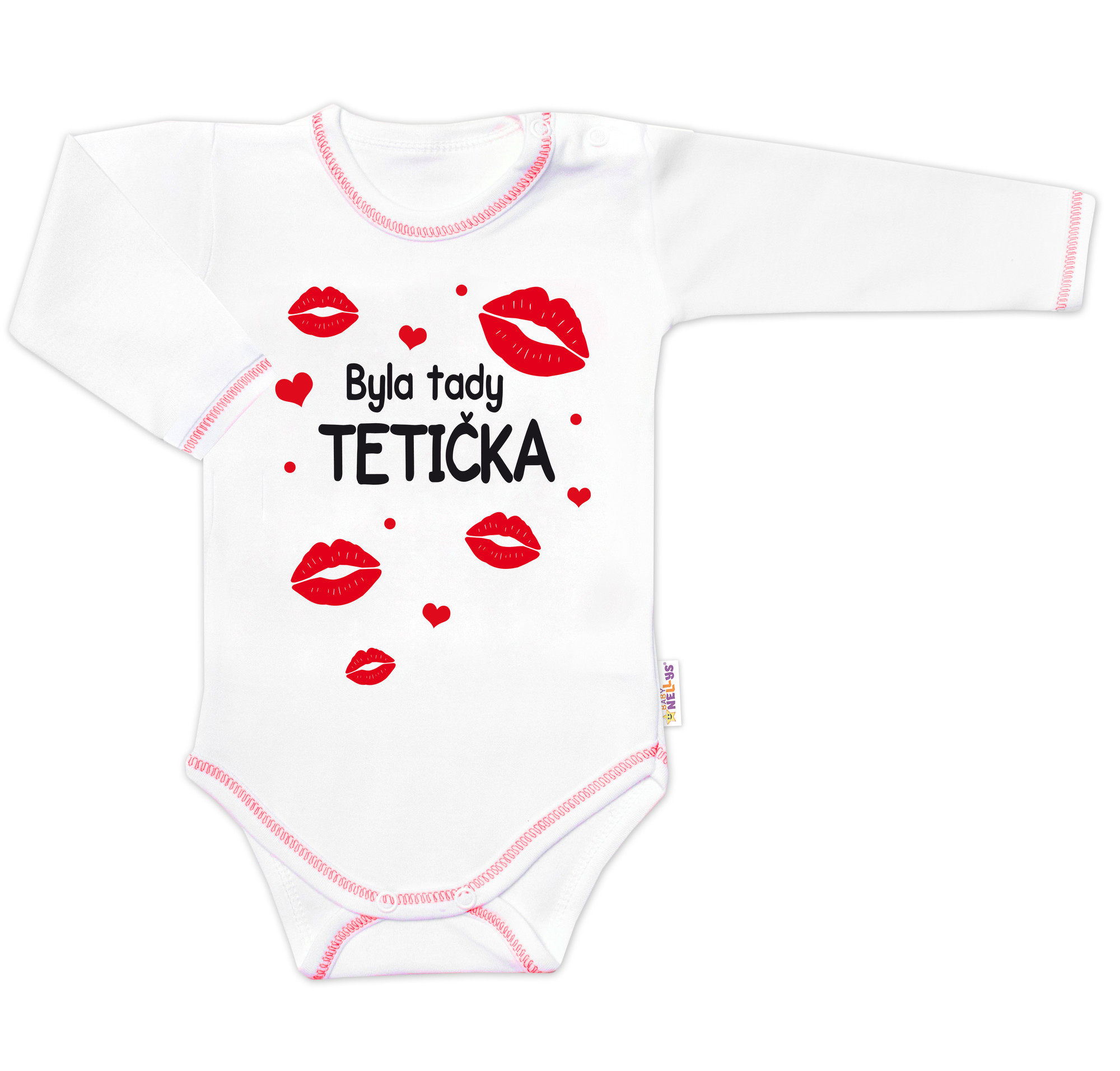Baby Nellys Body dlouhý rukáv s vtipným textem