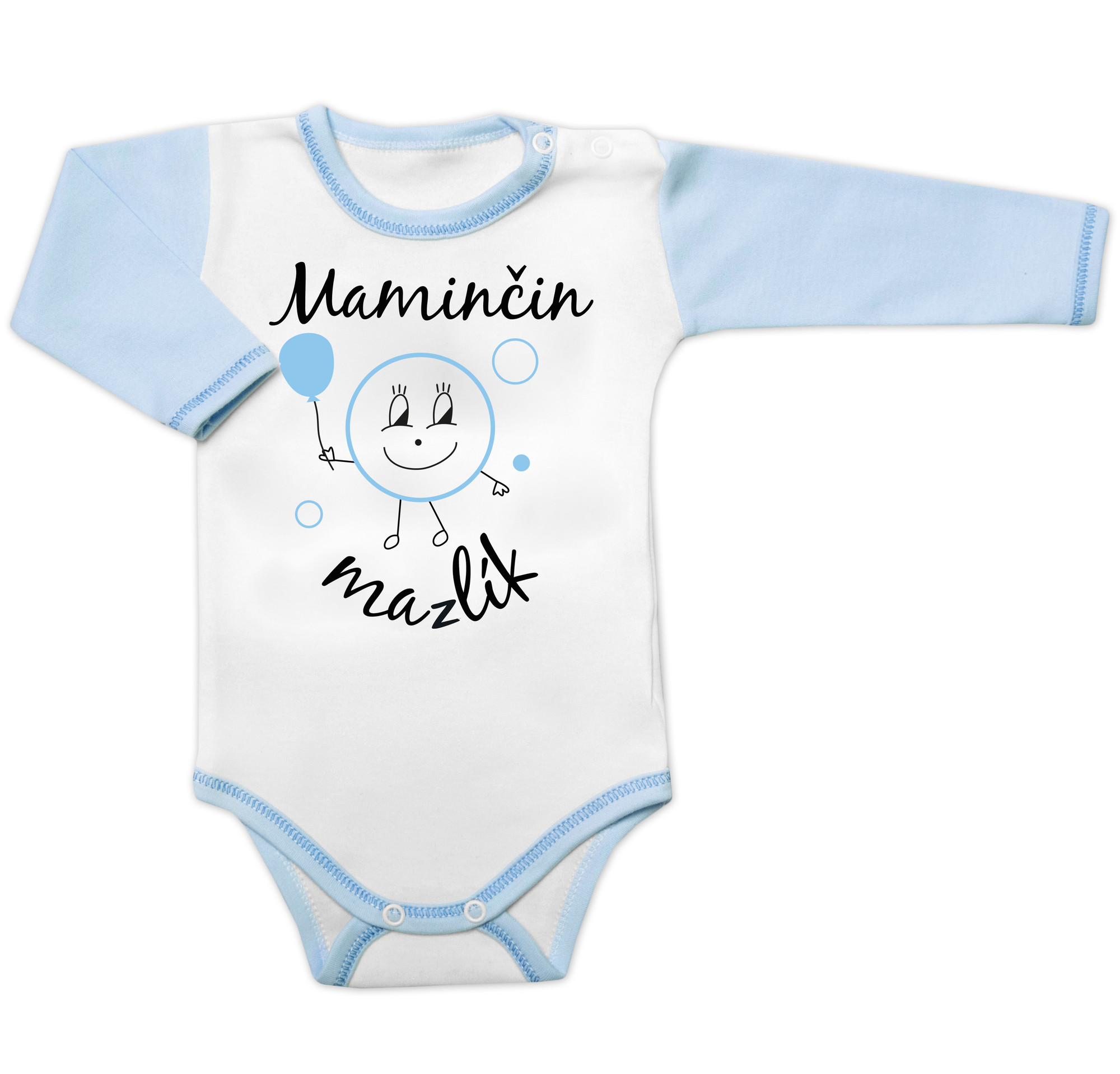 Baby Nellys Body dlouhý rukáv s vtipným textem