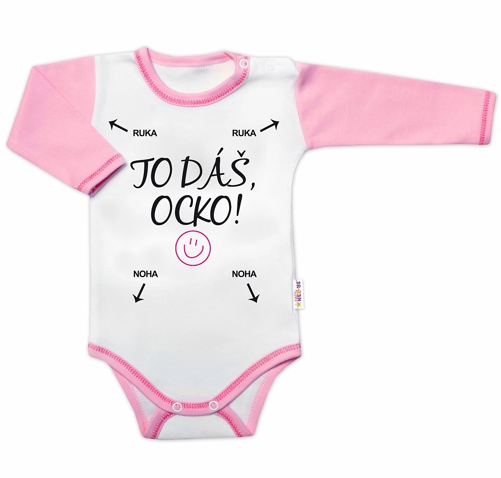 Baby Nellys Body dlouhý rukáv s vtipným textem  TO DÁŠ OCKO vel.  62