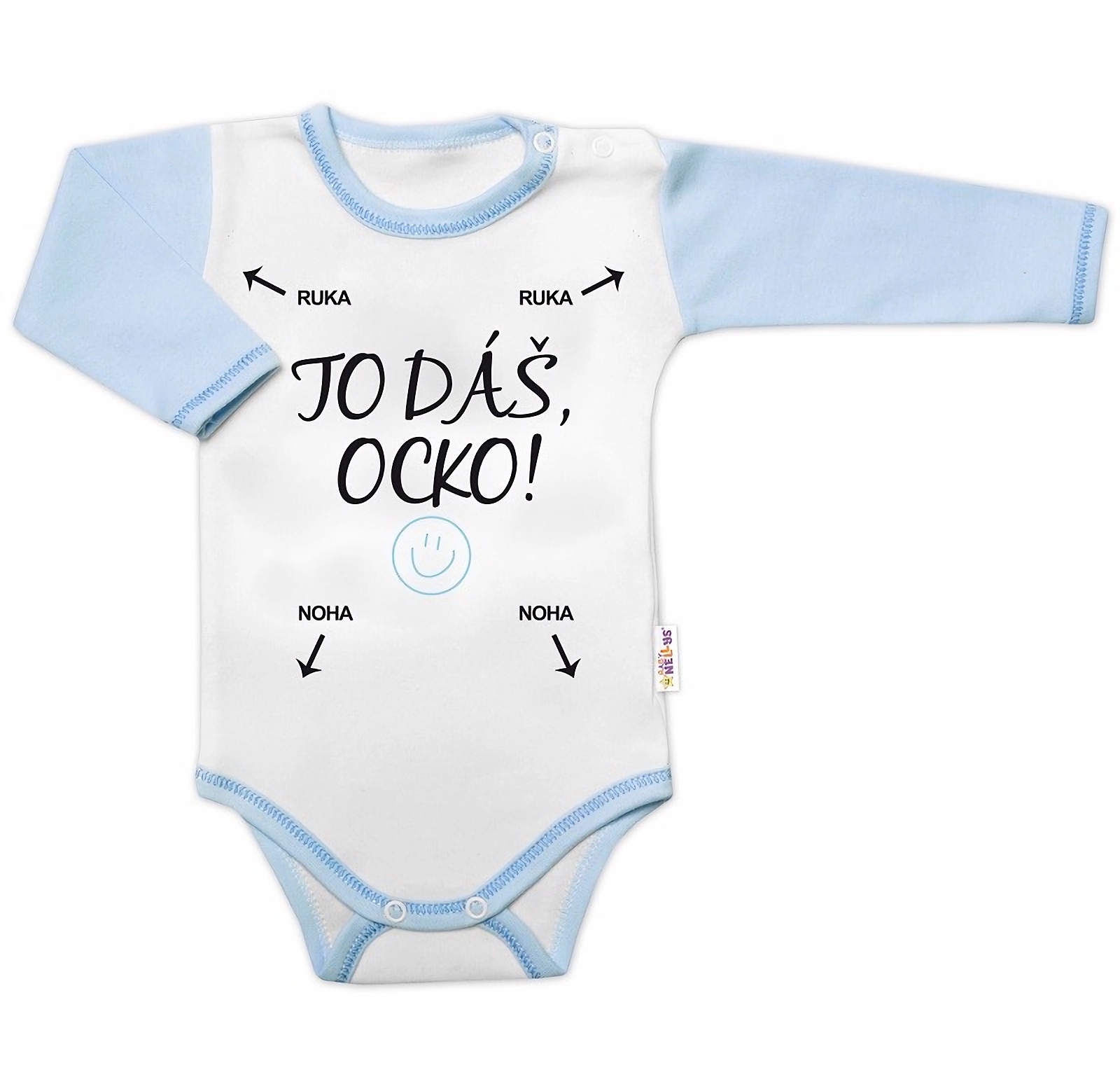 Baby Nellys Body dlouhý rukáv s vtipným textem  TO DÁŠ OCKO vel.  74