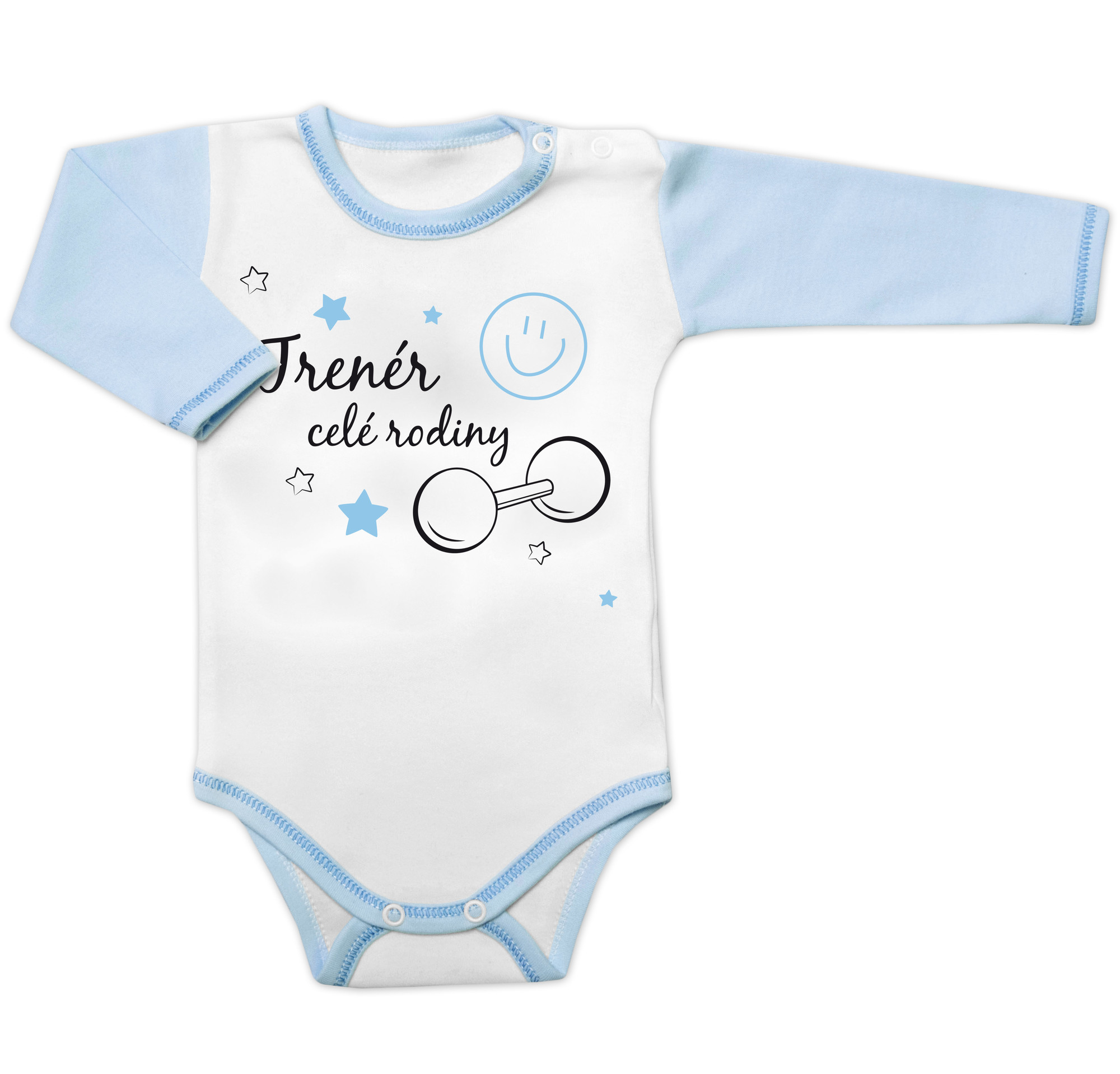 Baby Nellys Body dlouhý rukáv s vtipným textem