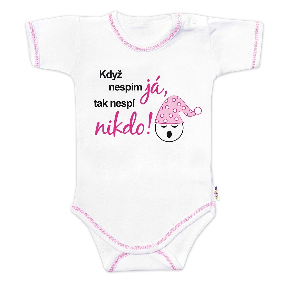 Baby Nellys Body kr. rukáv - Když nespím já