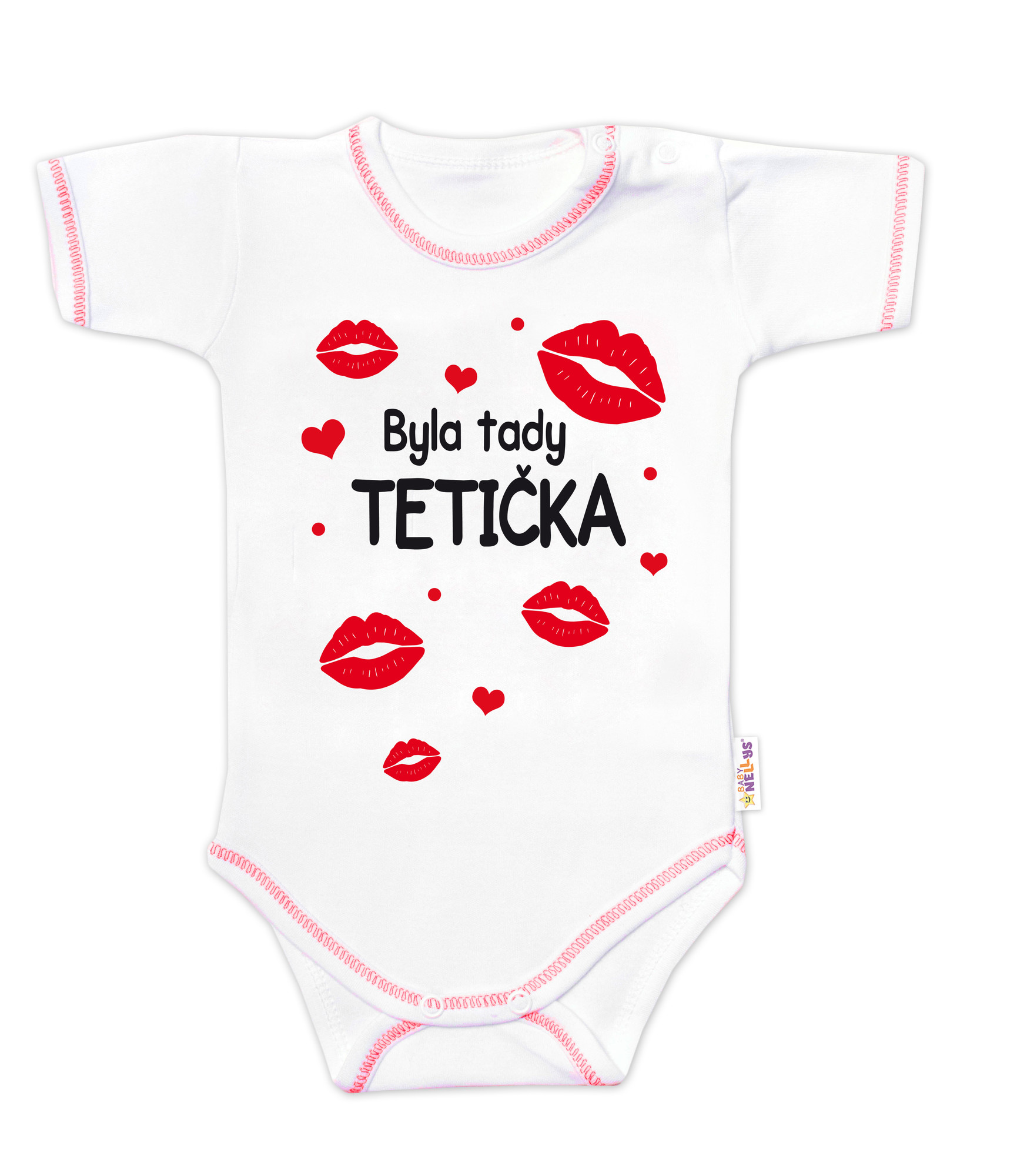 Baby Nellys Body kr. rukáv s vtipným textem