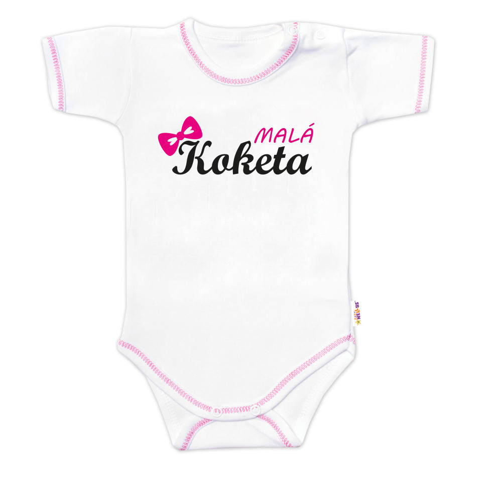 Baby Nellys Body kr. rukáv s vtipným textem