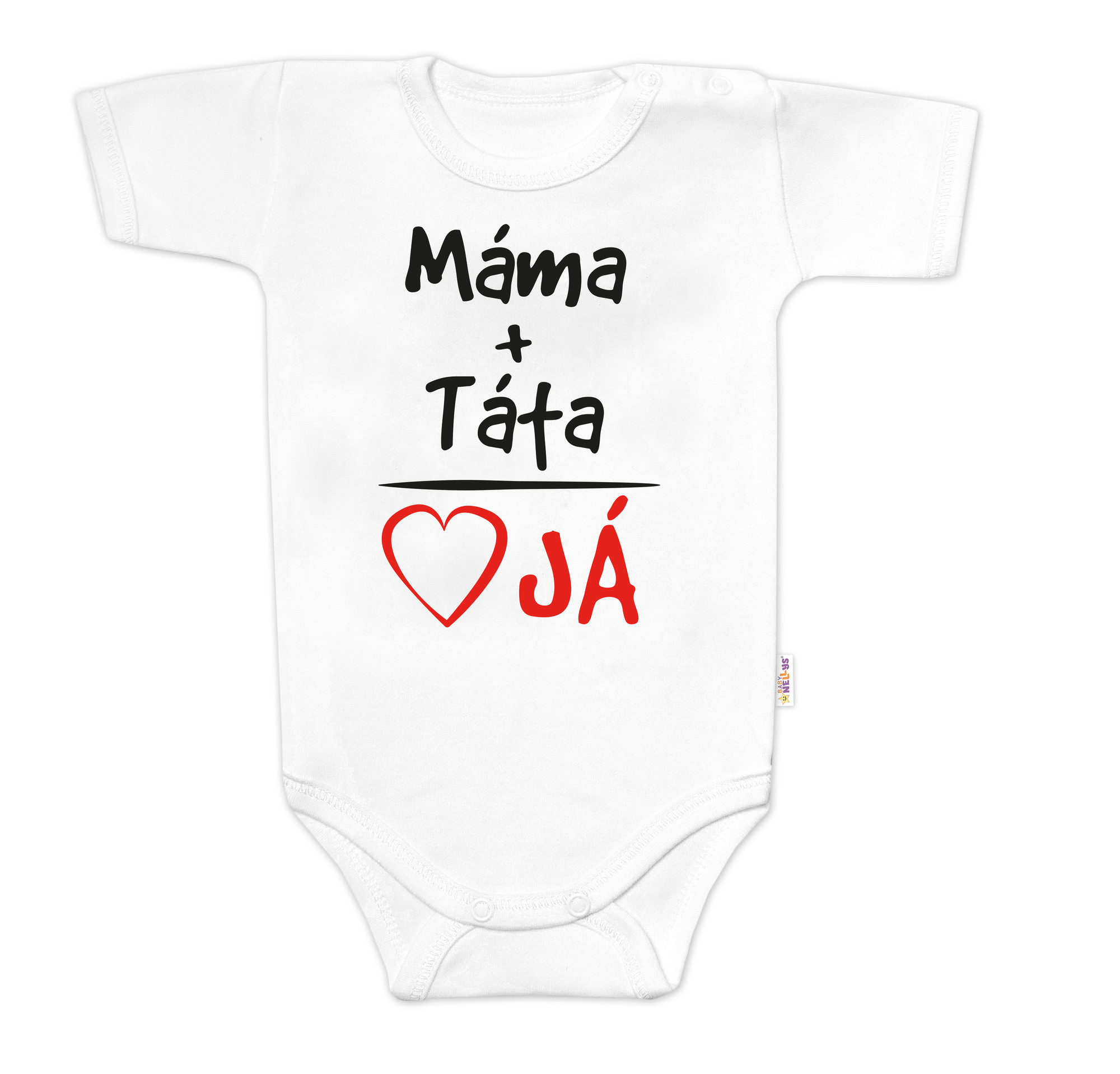 Baby Nellys Body kr. rukáv s vtipným textem