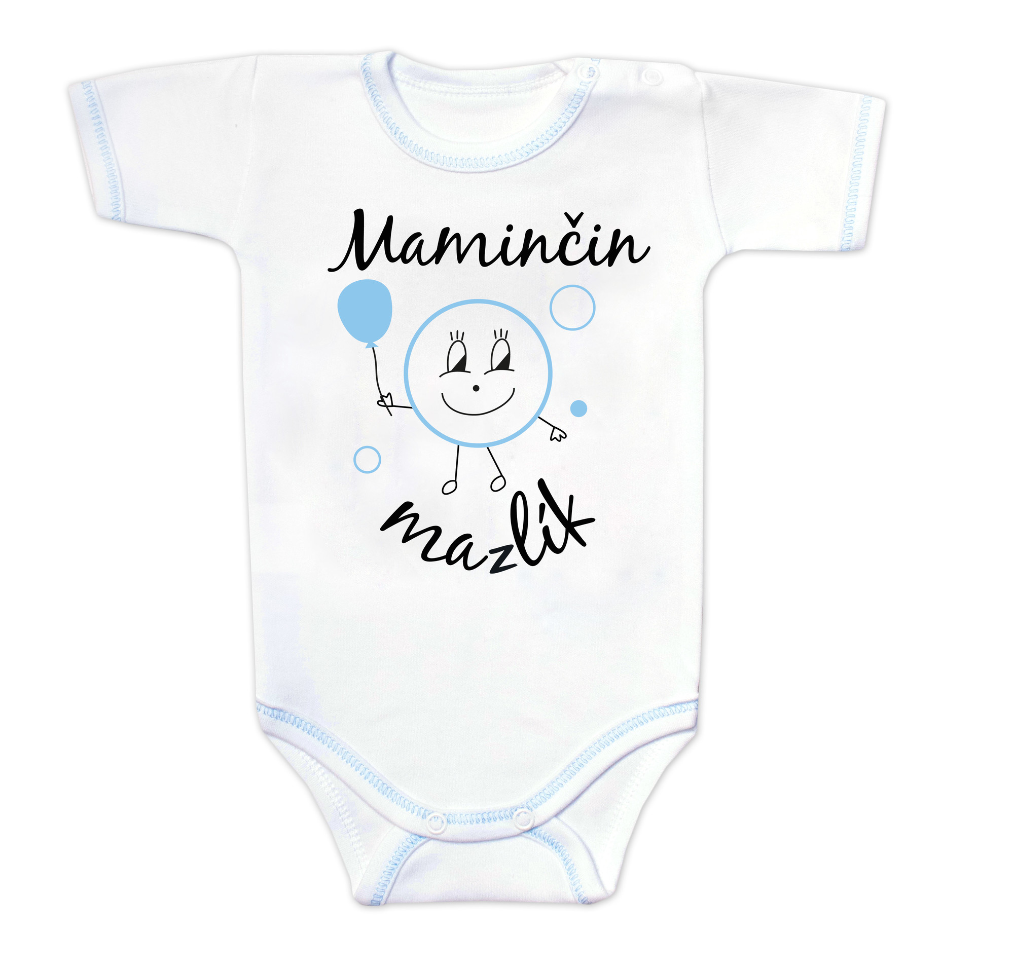 Baby Nellys Body kr. rukáv s vtipným textem