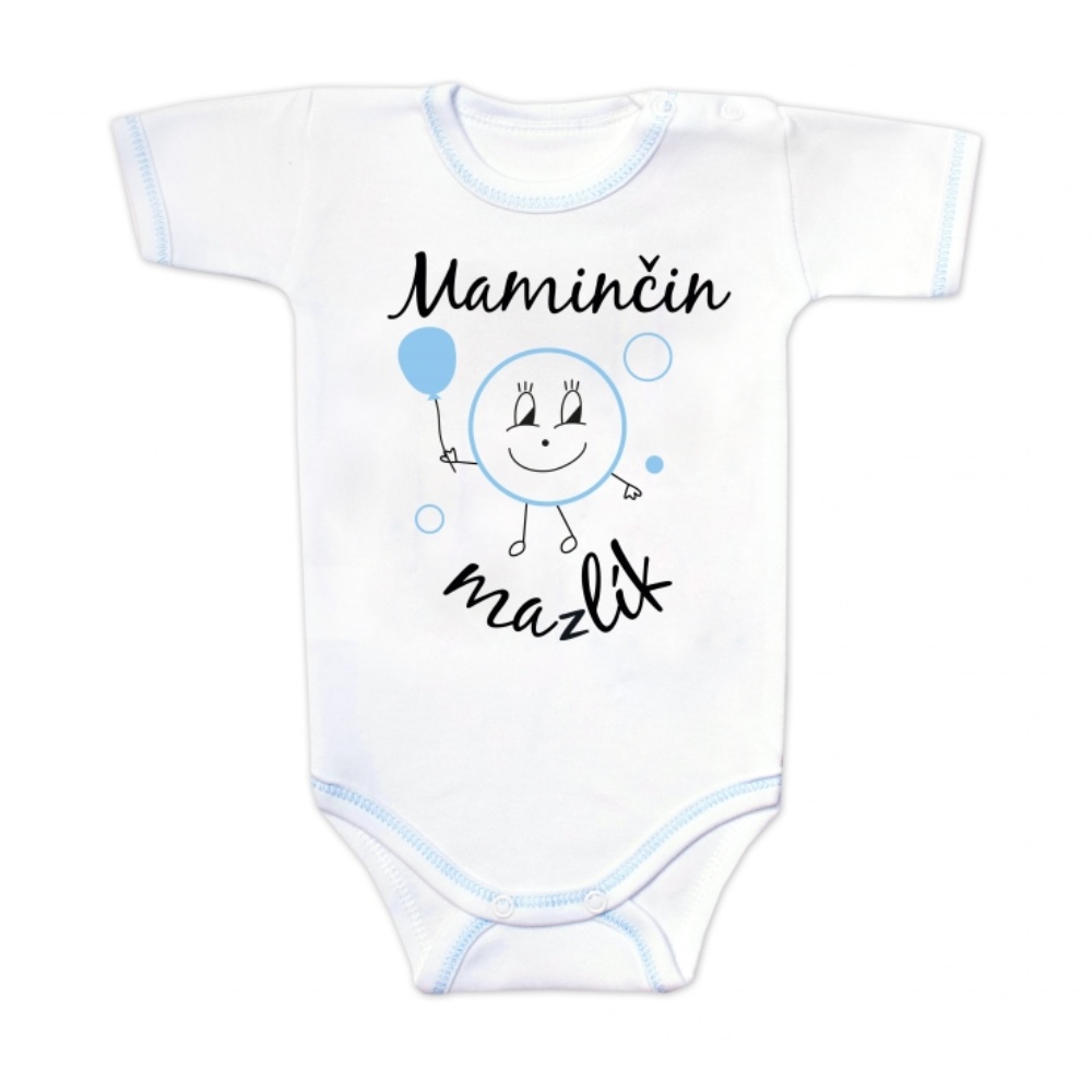 Baby Nellys Body kr. rukáv s vtipným textem