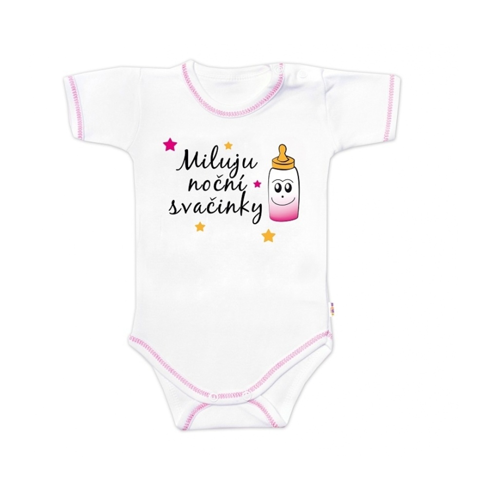 Baby Nellys Body kr. rukáv s vtipným textem
