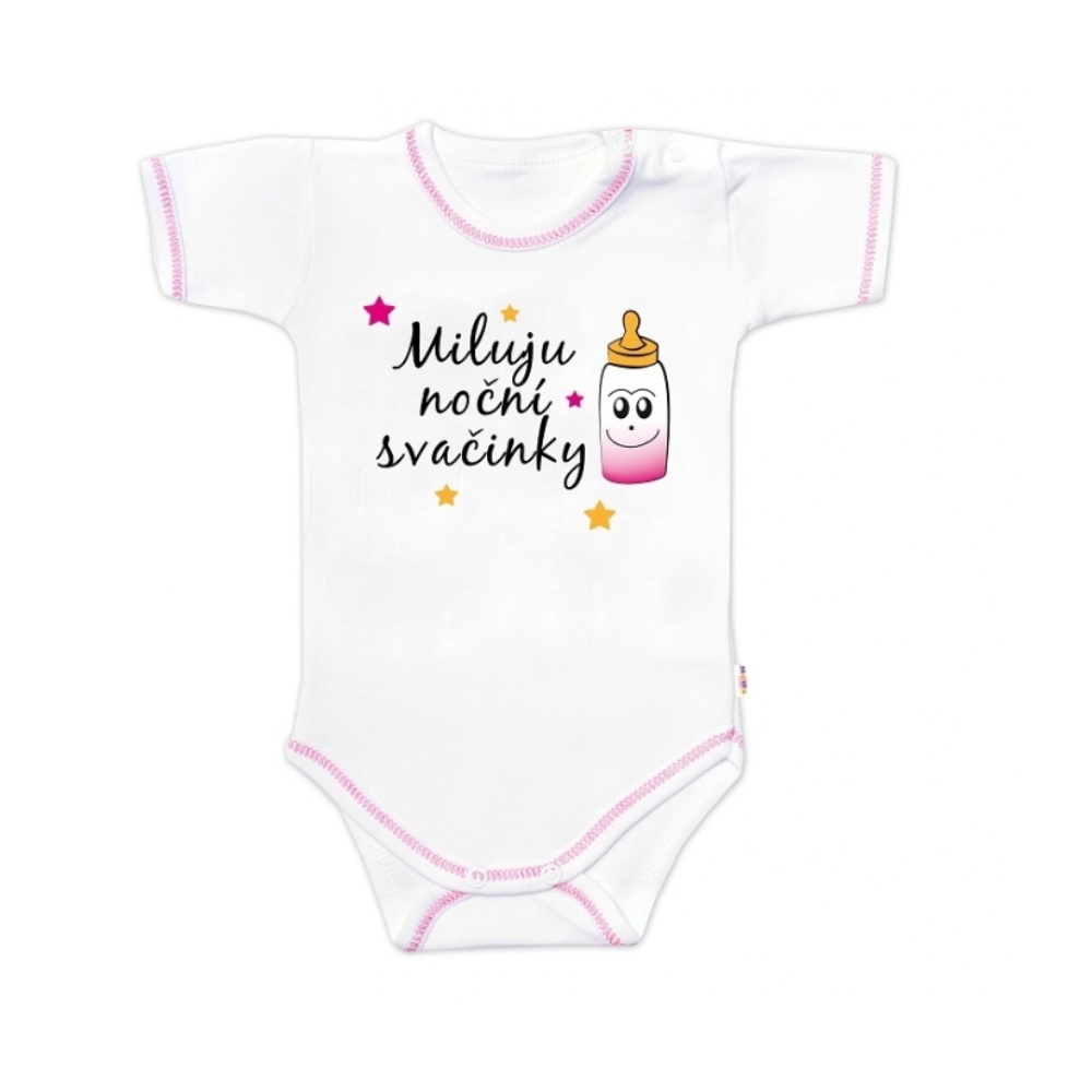 Baby Nellys Body kr. rukáv s vtipným textem