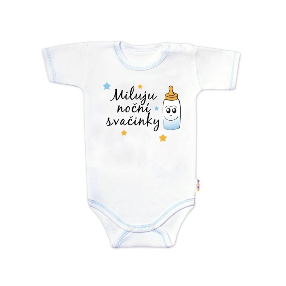 Baby Nellys Body kr. rukáv s vtipným textem