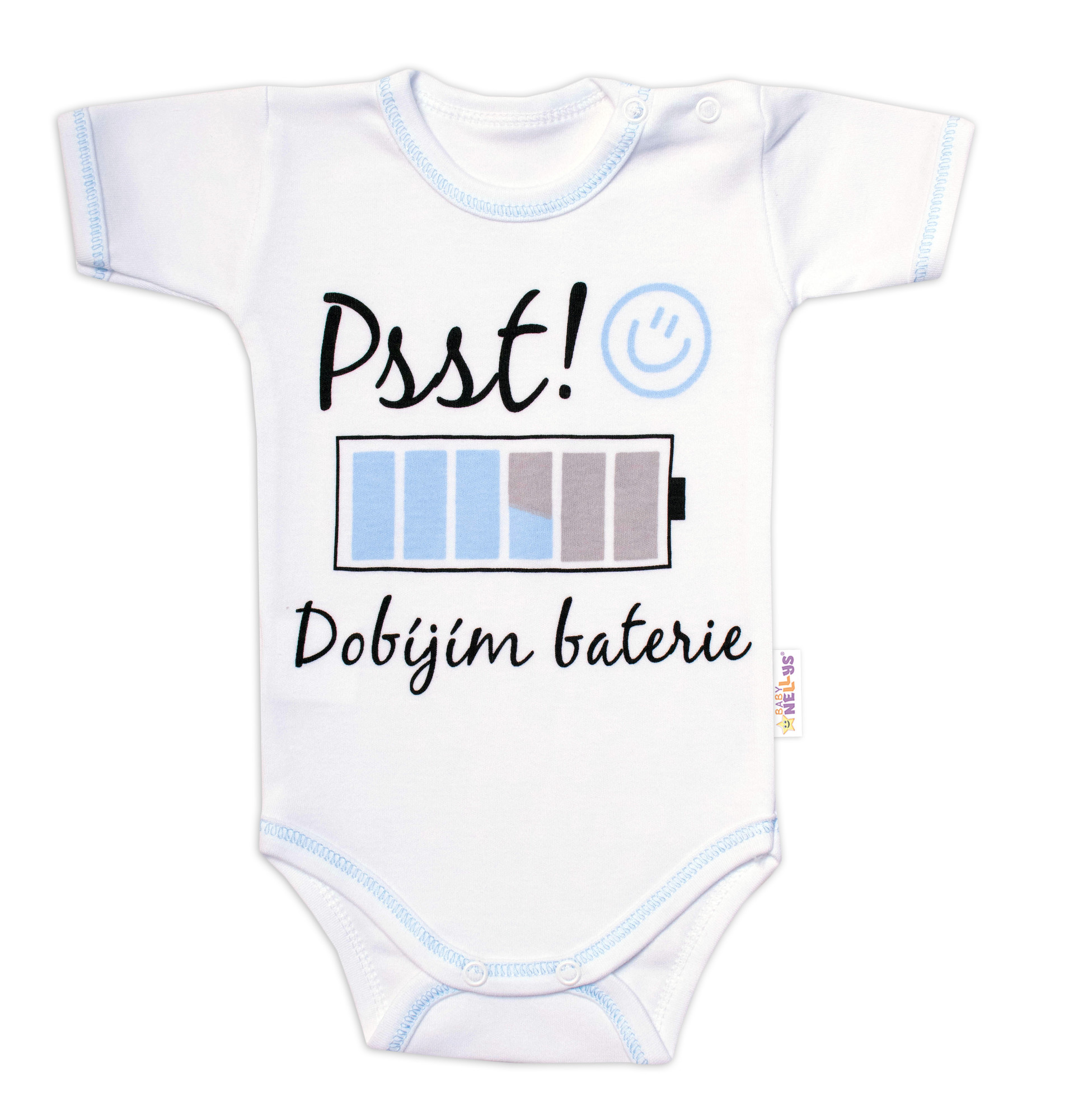 Baby Nellys Body kr. rukáv s vtipným textem