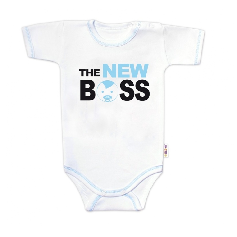 Baby Nellys Body kr. rukáv s vtipným textem