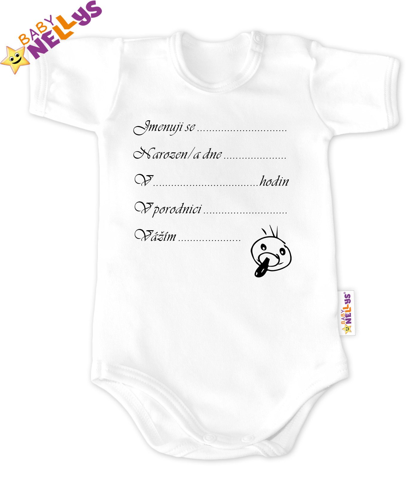 Baby Nellys Body kr. rukáv vel. 74