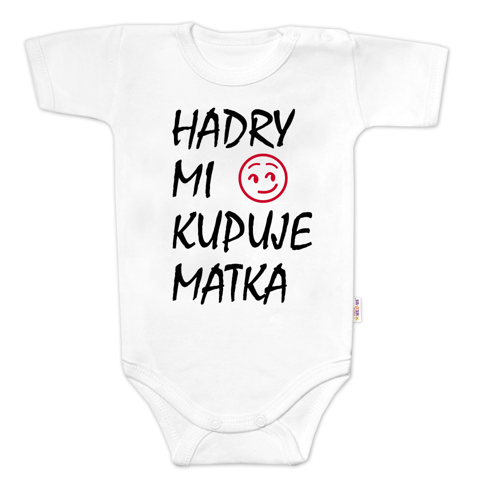 Baby Nellys Body krátký rukáv Hadry mi kupuje matka