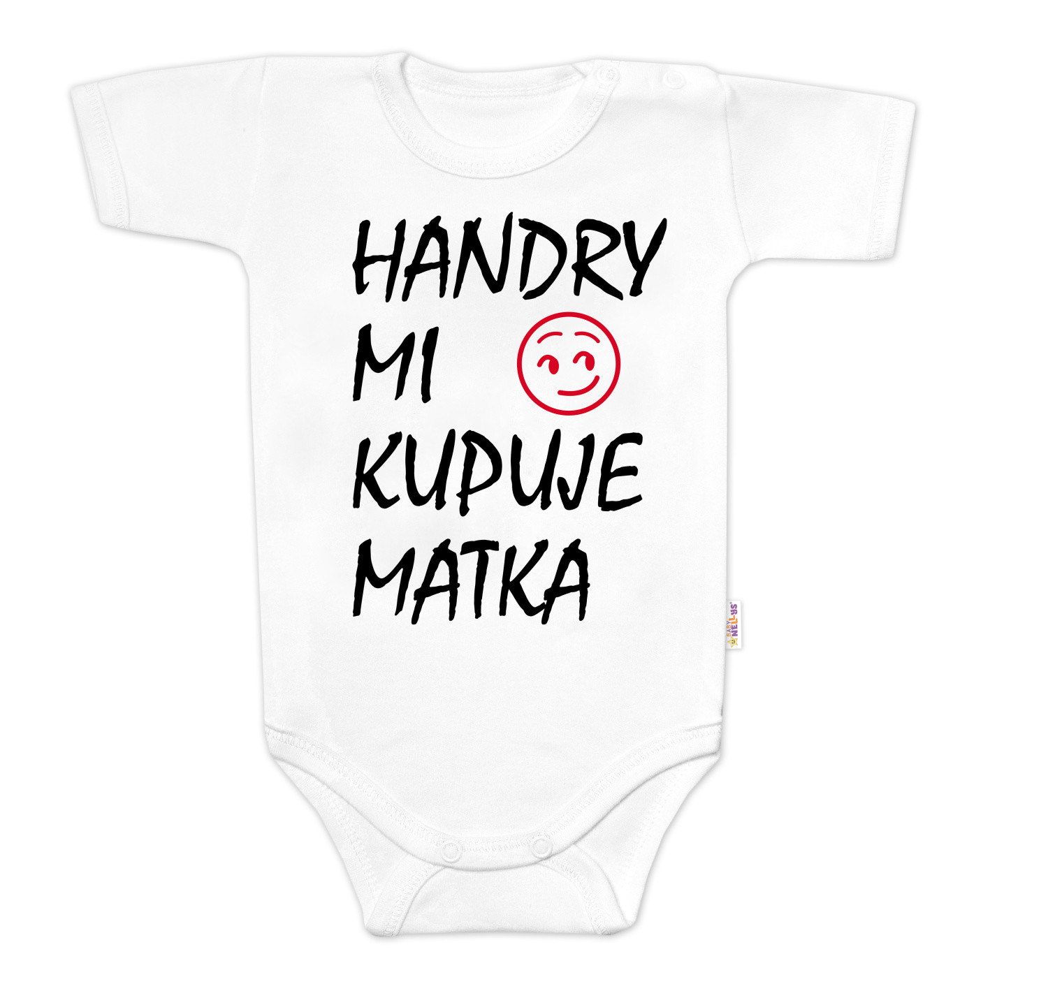 Baby Nellys Body krátký rukáv Handry mi kupuje matka
