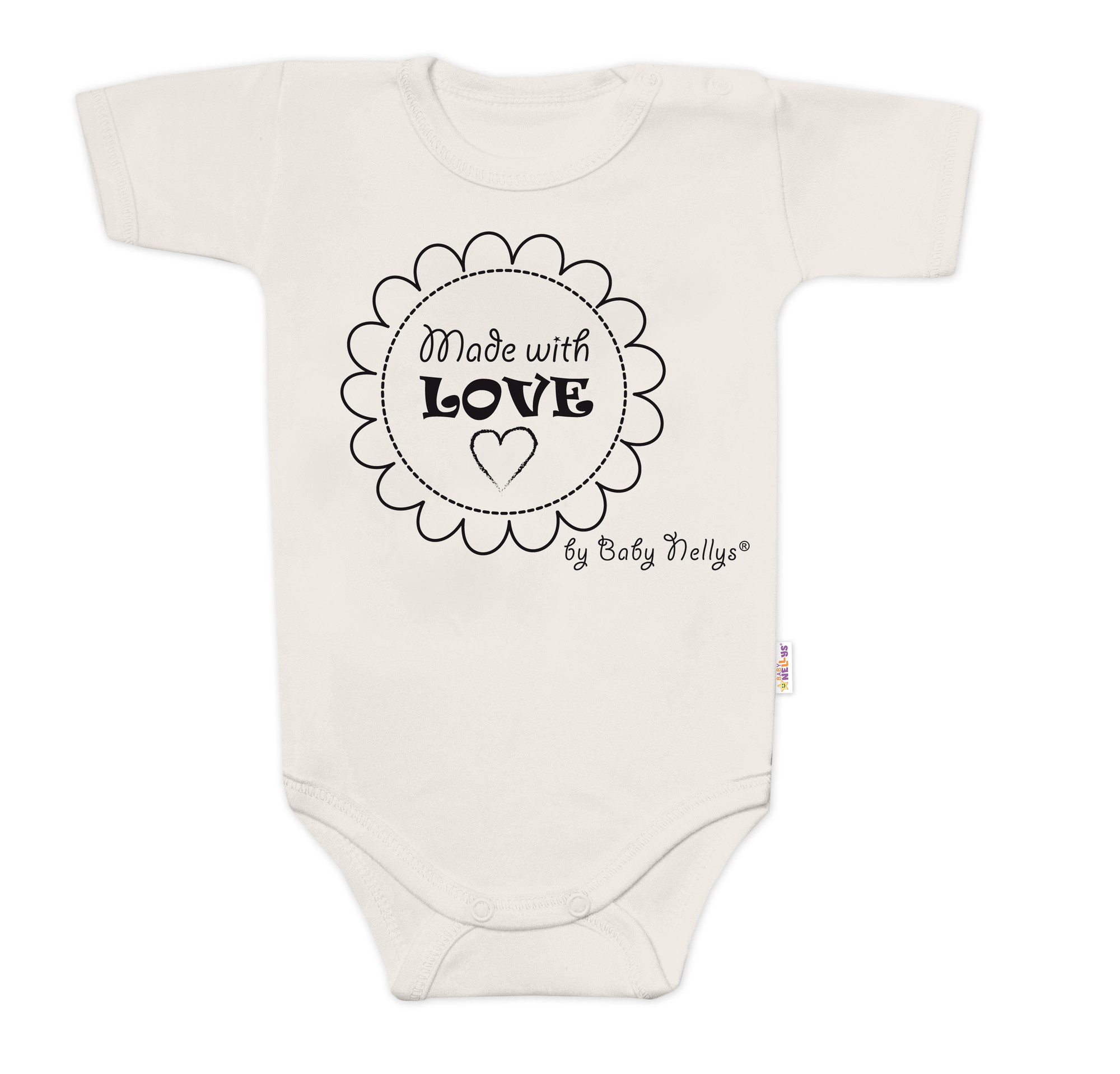 Baby Nellys Body krátký rukáv Made with love