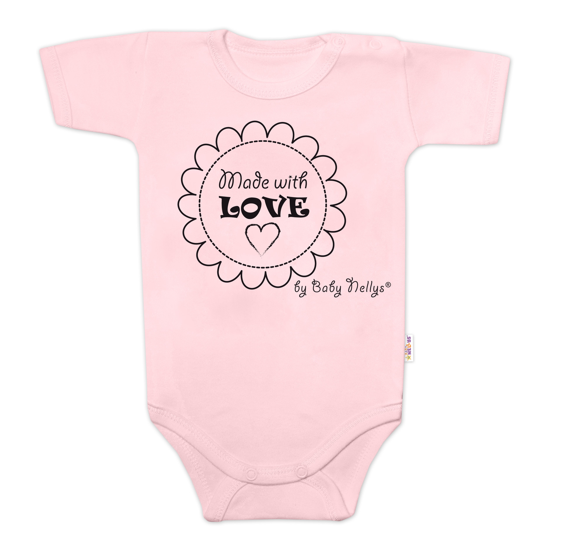 Baby Nellys Body krátký rukáv Made with love