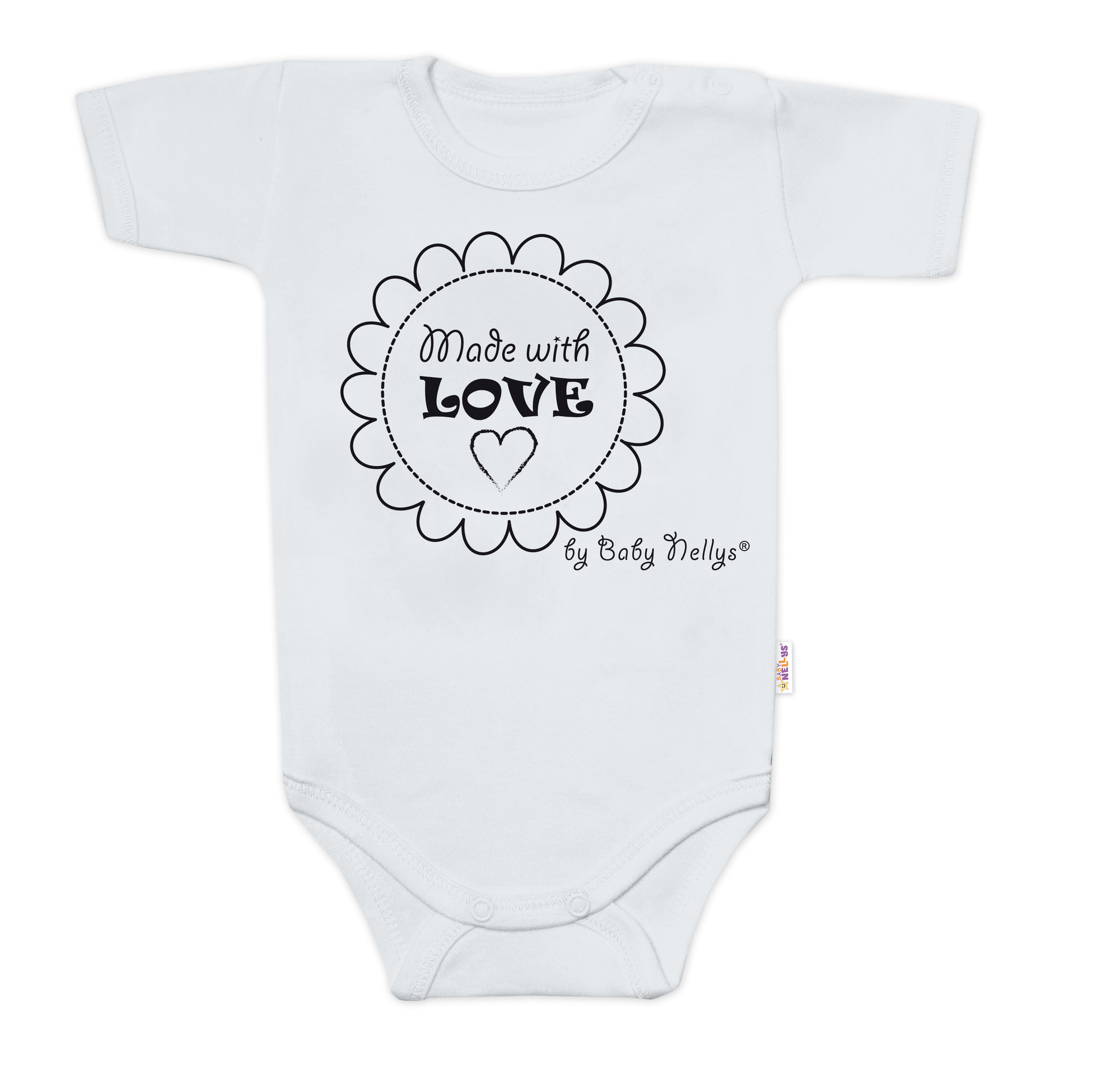 Baby Nellys Body krátký rukáv Made with love