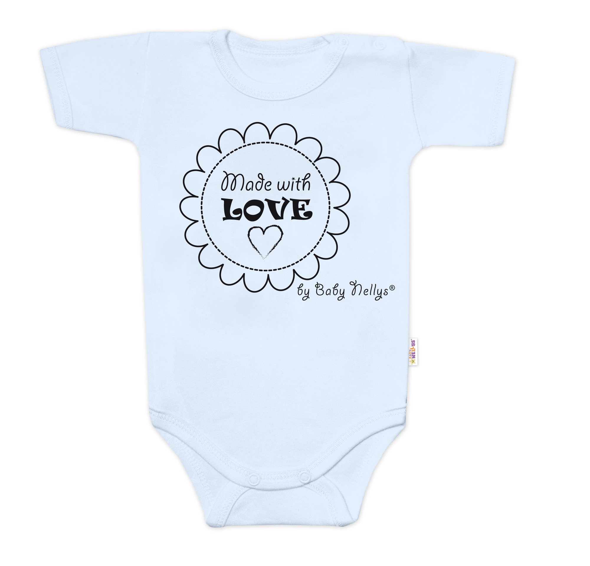 Baby Nellys Body krátký rukáv Made with love