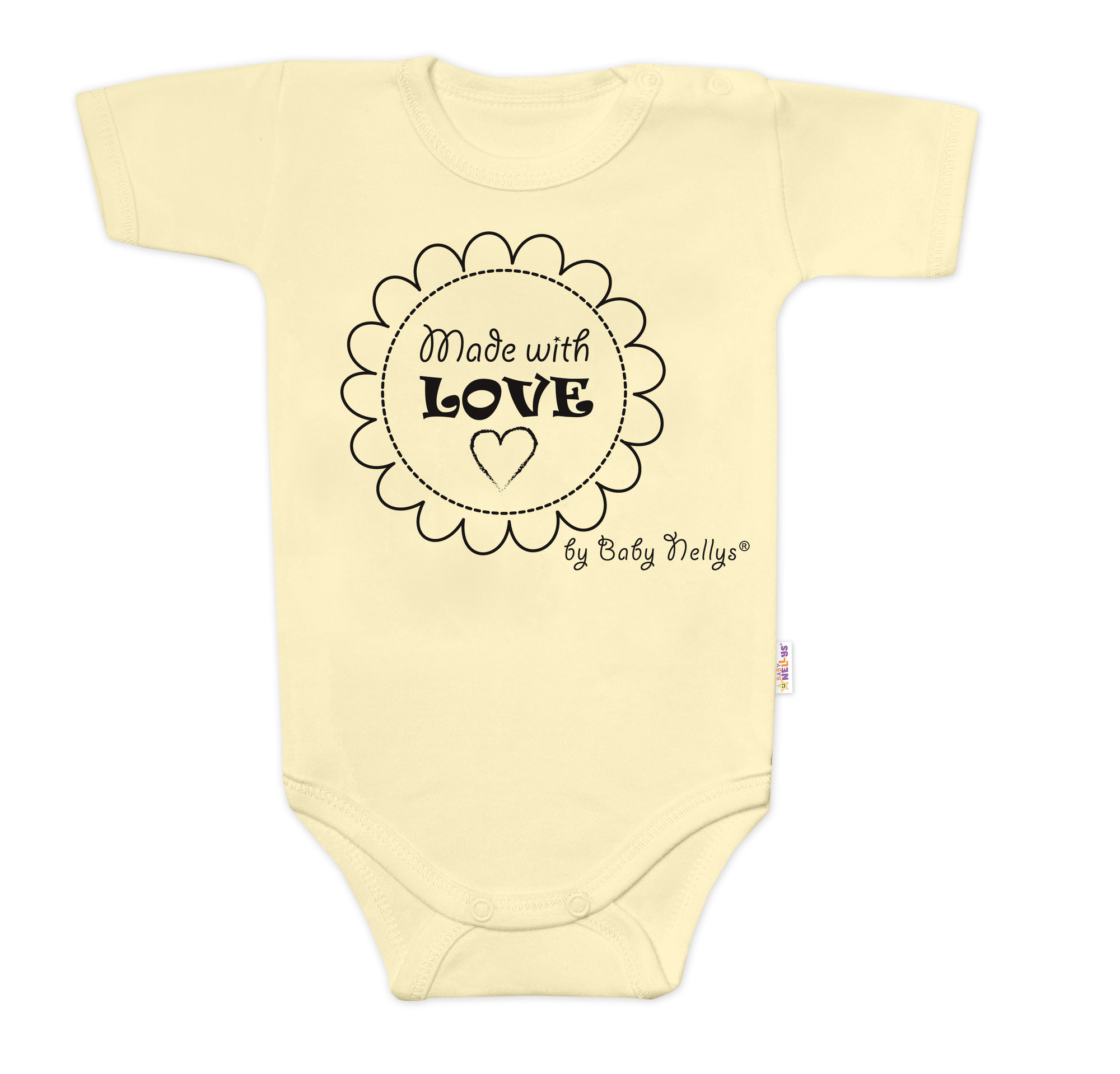 Baby Nellys Body krátký rukáv Made with love