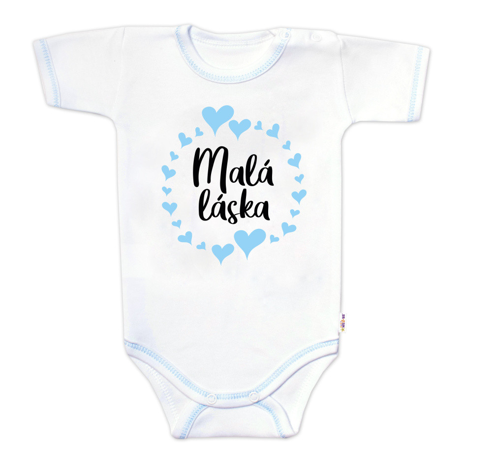 Baby Nellys Body krátký rukáv s vtipným textem  Malá láska vel.  74