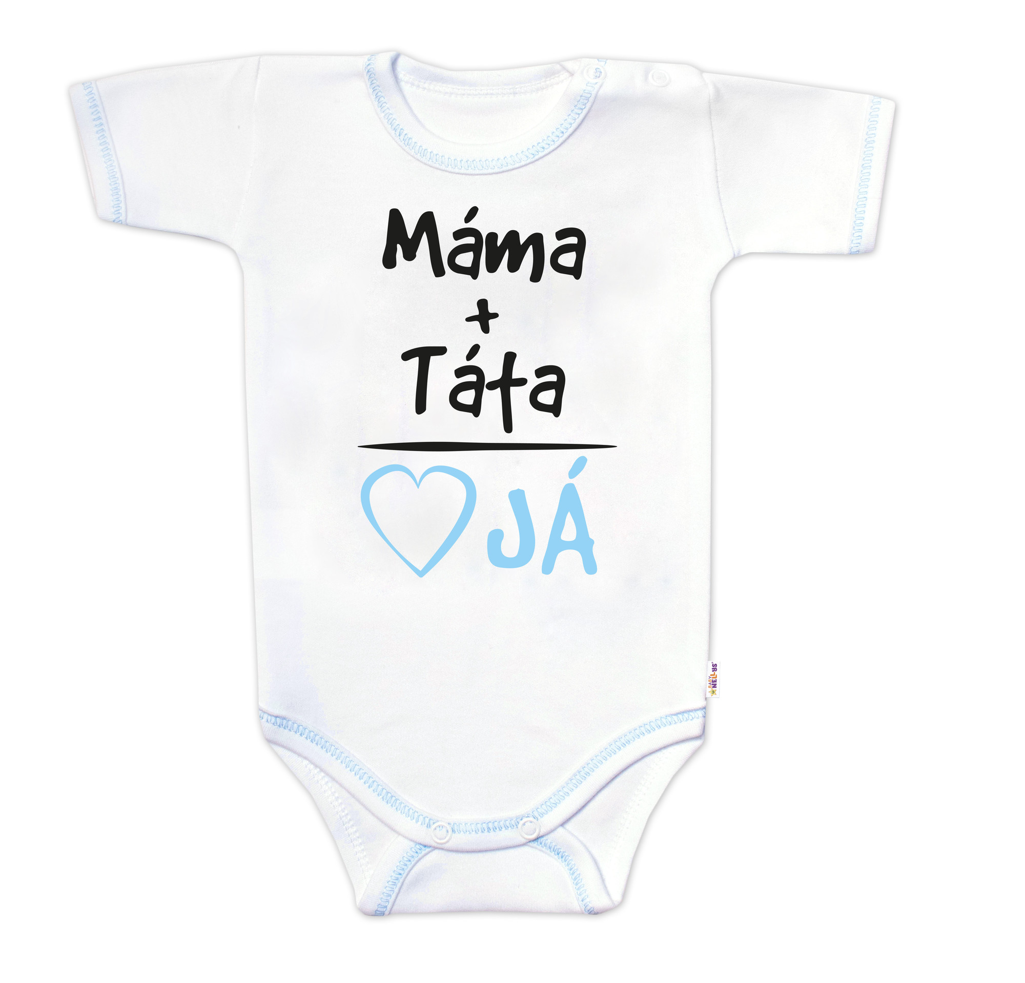 Baby Nellys Body krátký rukáv s vtipným textem
