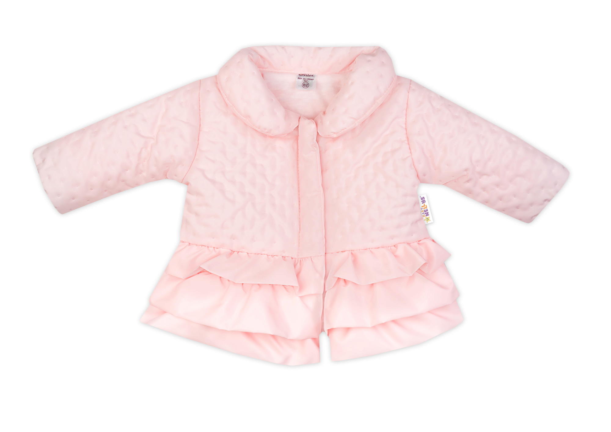 Baby Nellys Dětská přechodová bundička  s volánky