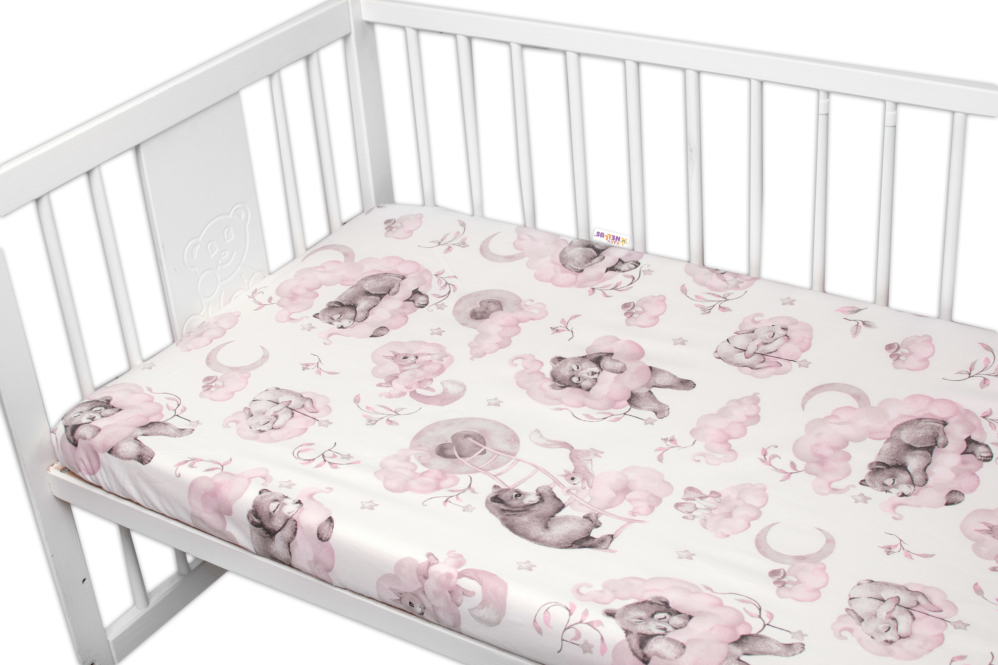 Baby Nellys Dětské bavlněné prostěradlo do postýlky