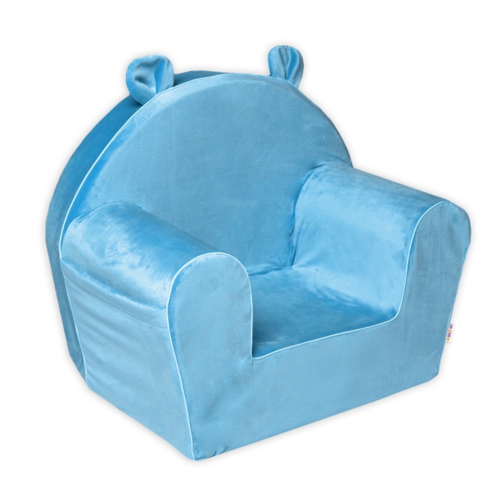 Baby Nellys Dětské křesílko Teddy Velvet s boční kapsou