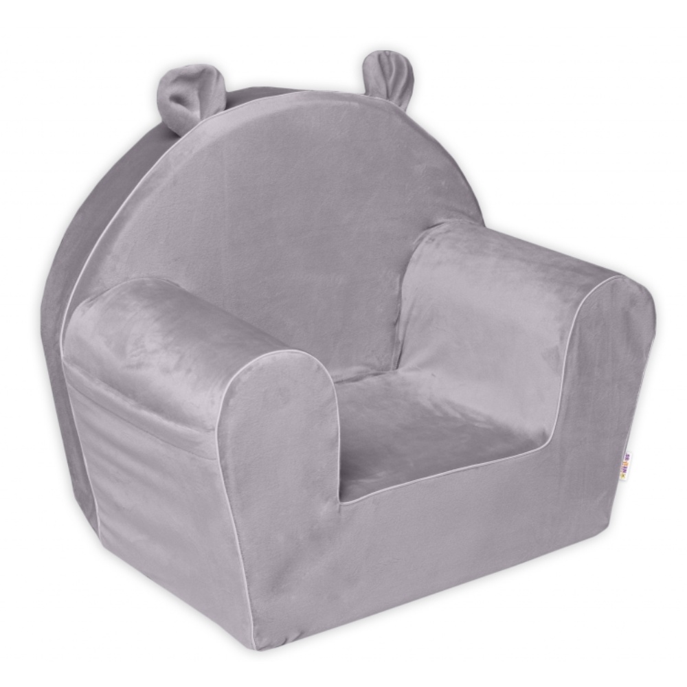 Baby Nellys Dětské křesílko Teddy Velvet s boční kapsou