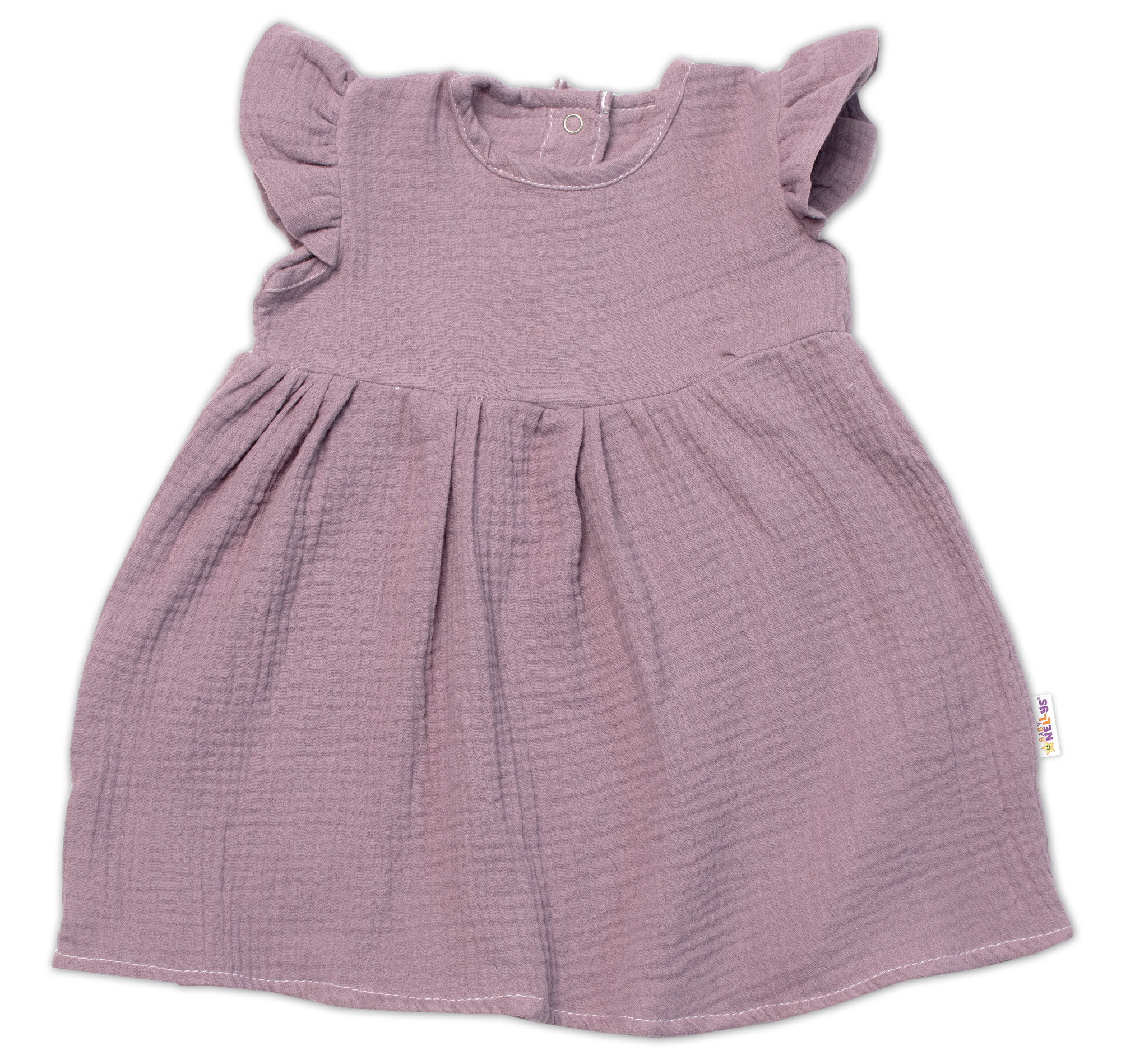 Baby Nellys Dětské letní mušelínové šatičky kr.rukáv Sweet Summer