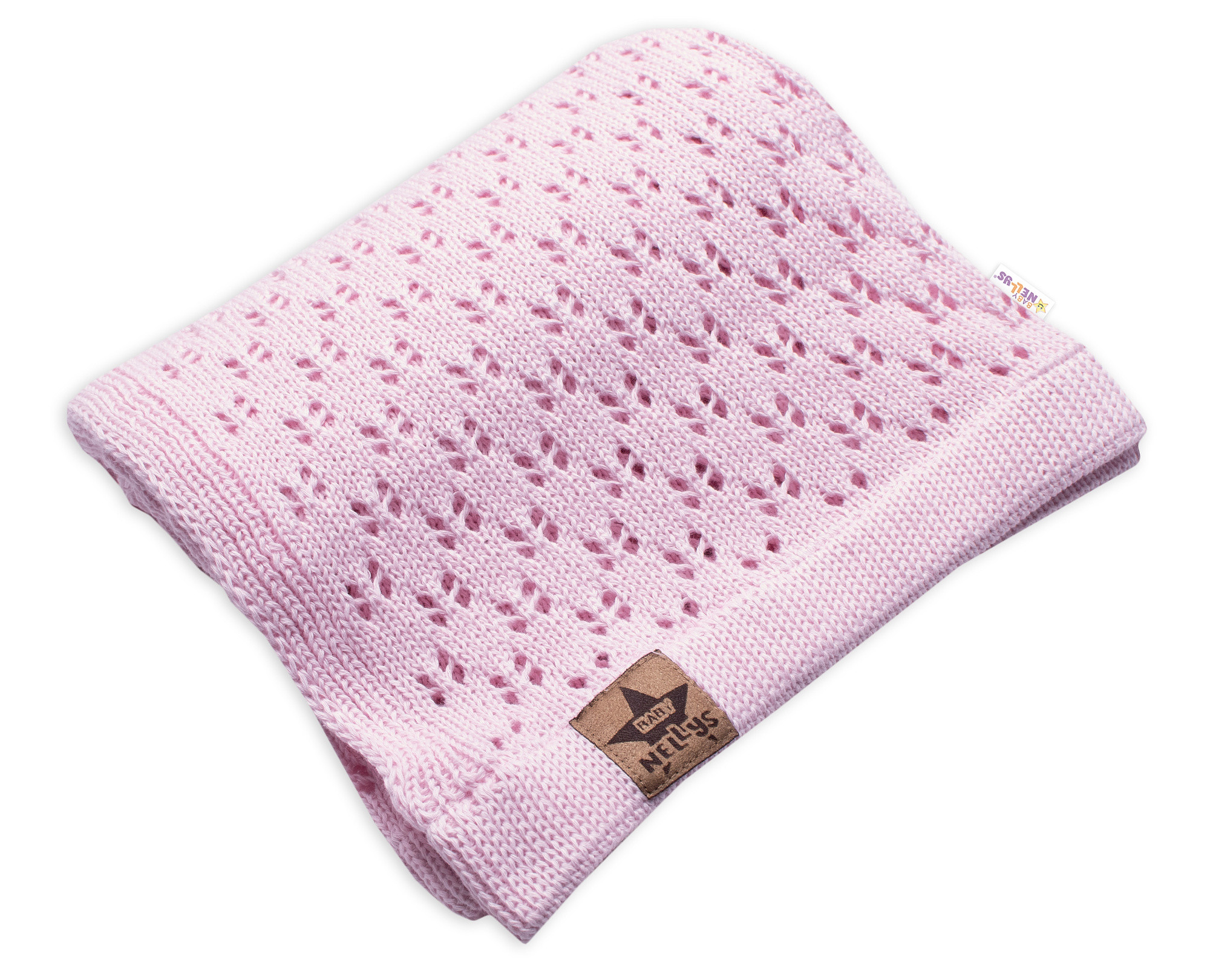 Baby Nellys Háčkovaná dečka ® - růžová Baby Nellys