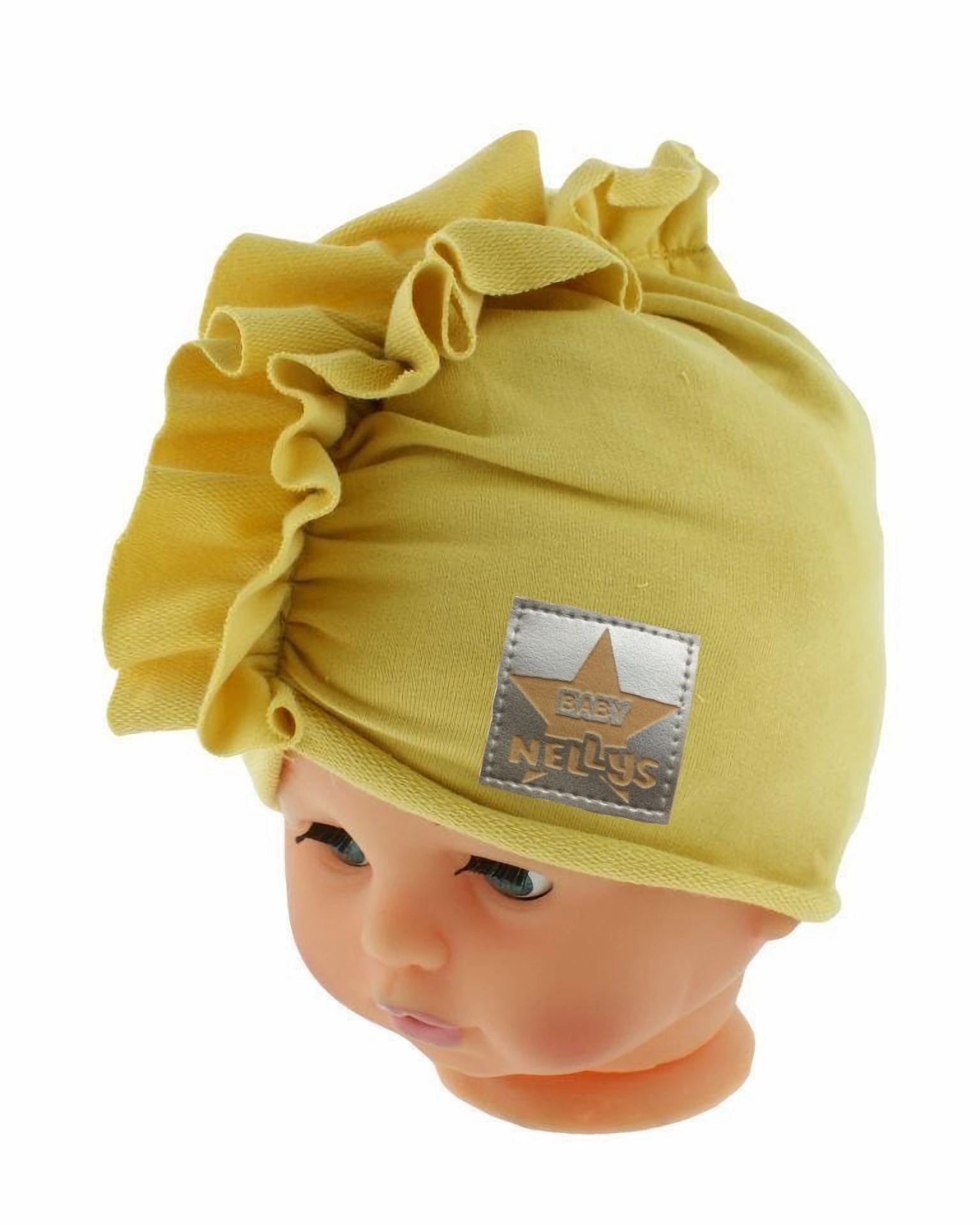 Baby Nellys Jarní/podzimní bavlněná čepice - turban