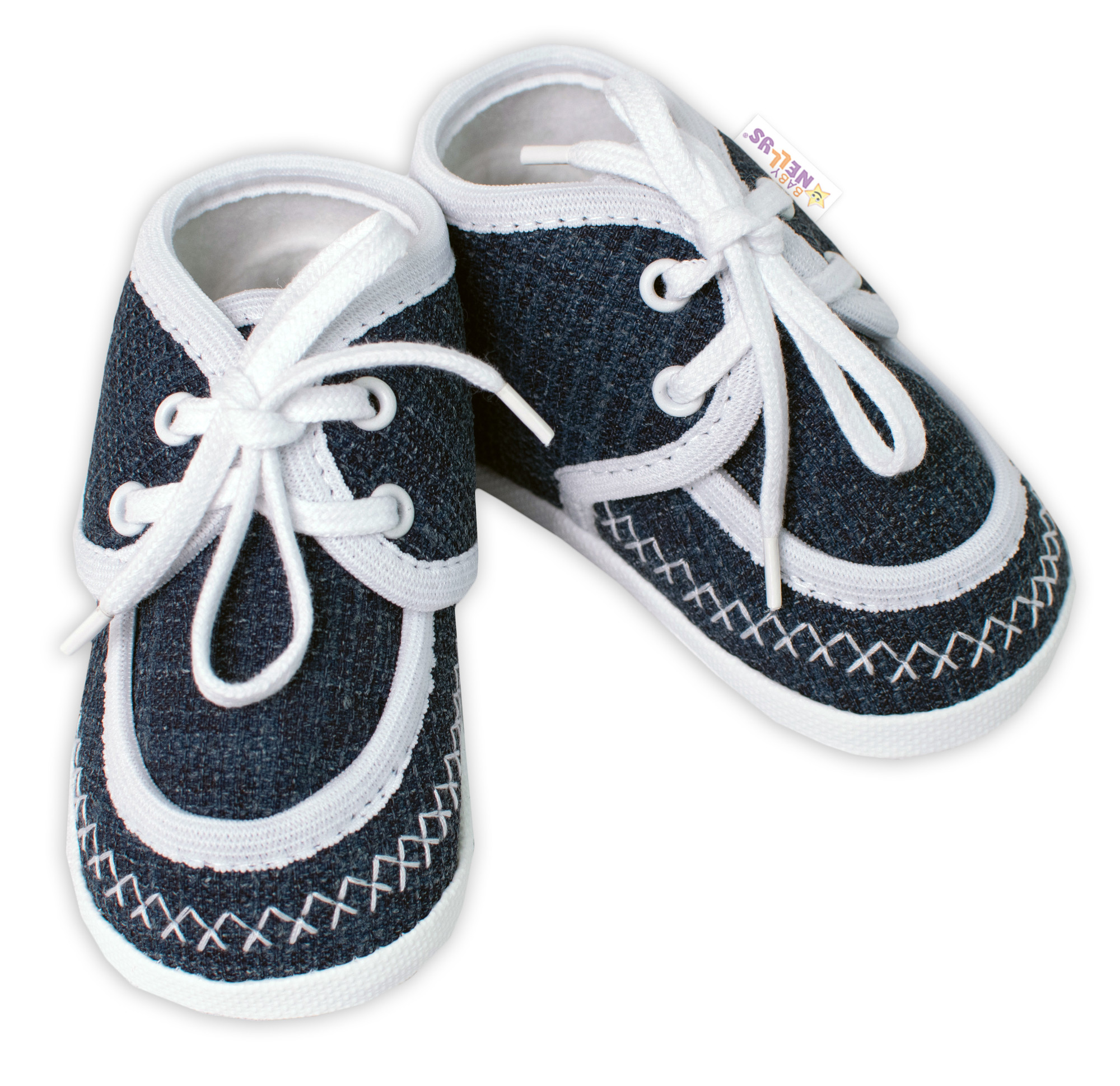 Baby Nellys Kojenecké capáčky/botičky s obšitím