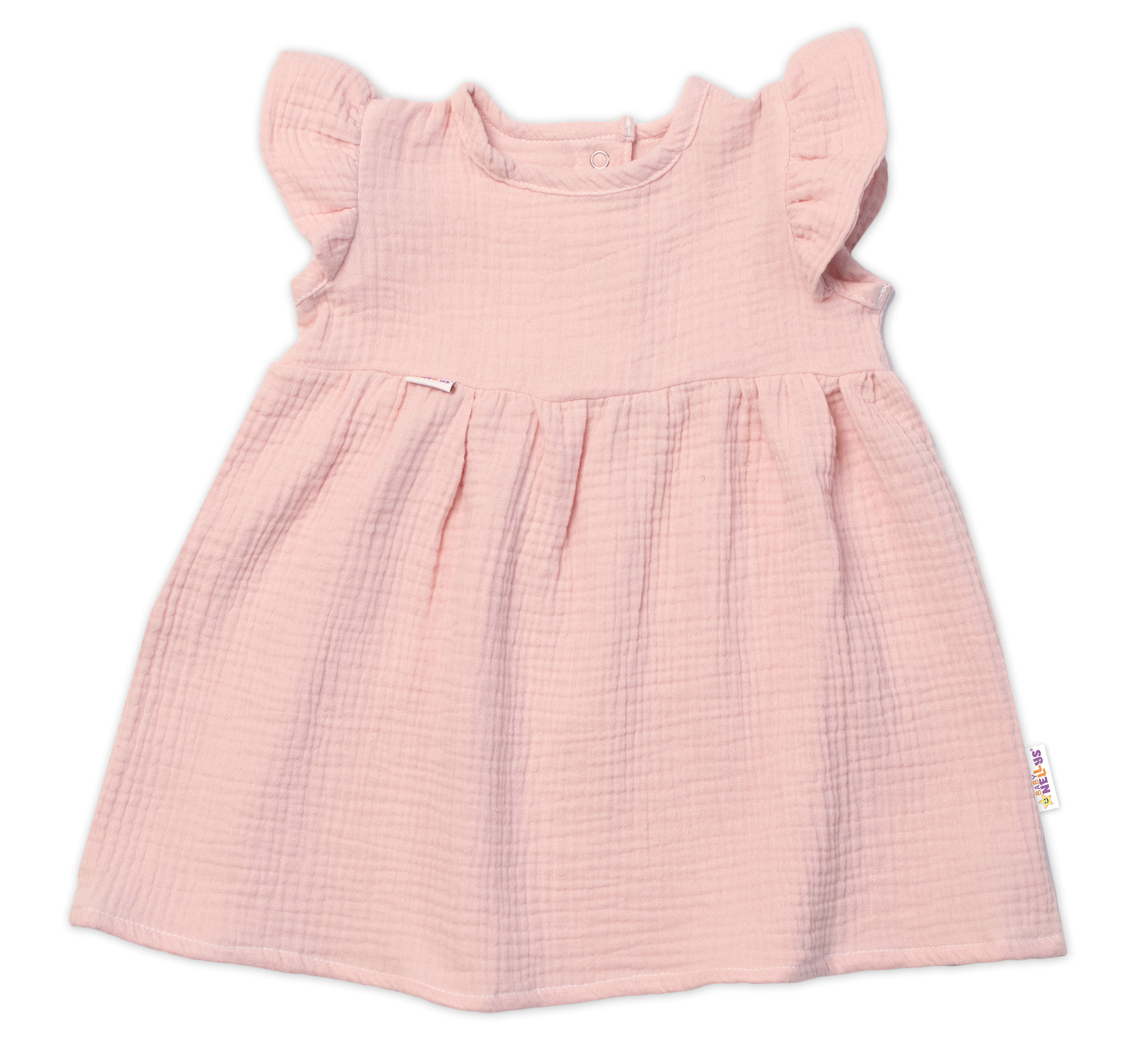 Baby Nellys Letní mušelínové šaty kr. rukáv Sweet Summer