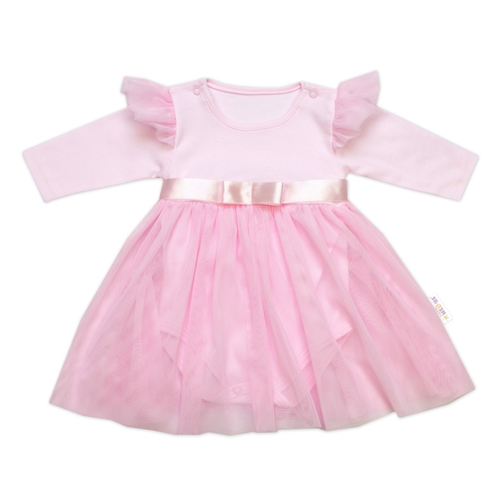 Baby Nellys Luxusní 4D slavnostní sada oblečení pro miminko Girl - růžová vel.  62 Baby Nellys