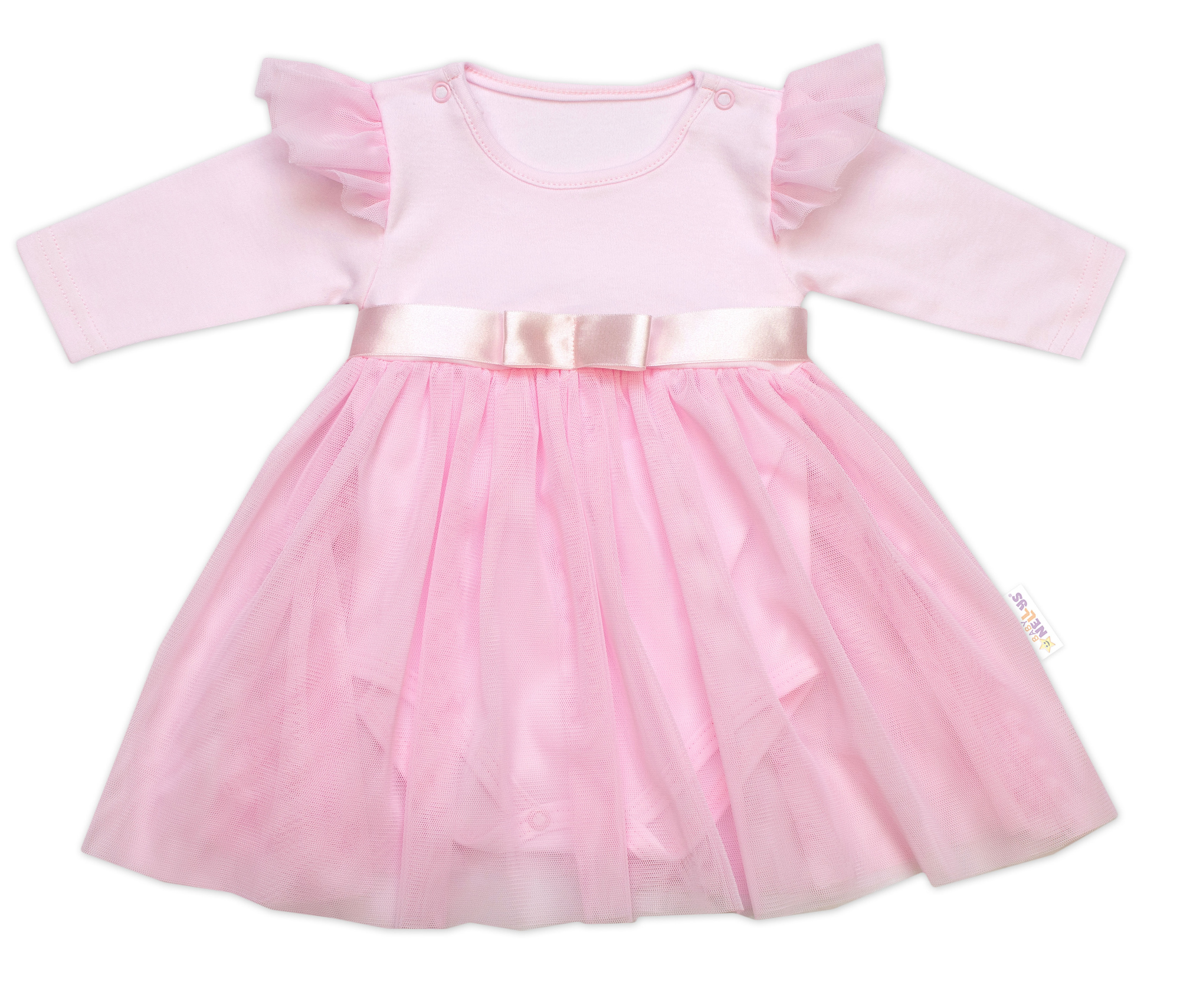 Baby Nellys Luxusní 4D slavnostní sada oblečení pro miminko Girl - růžová vel.  74 Baby Nellys