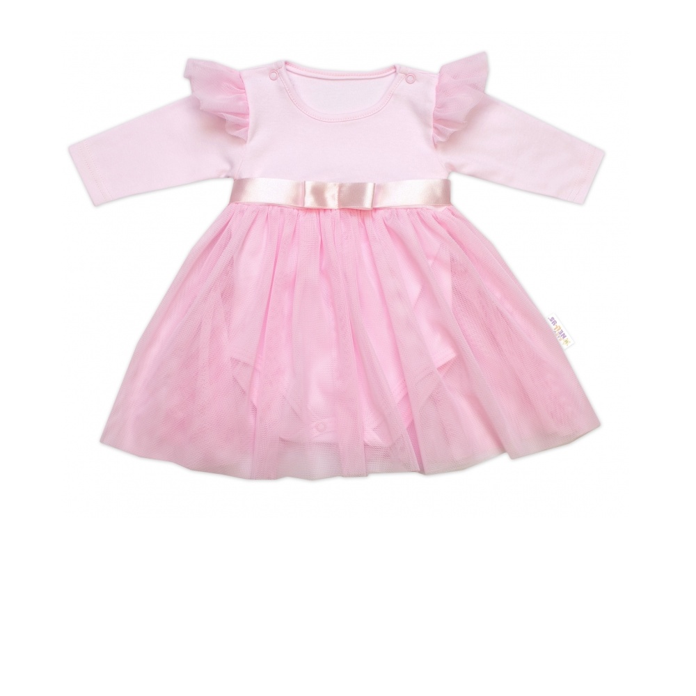 Baby Nellys Luxusní 4D slavnostní sada oblečení pro miminko Girl - růžová Baby Nellys