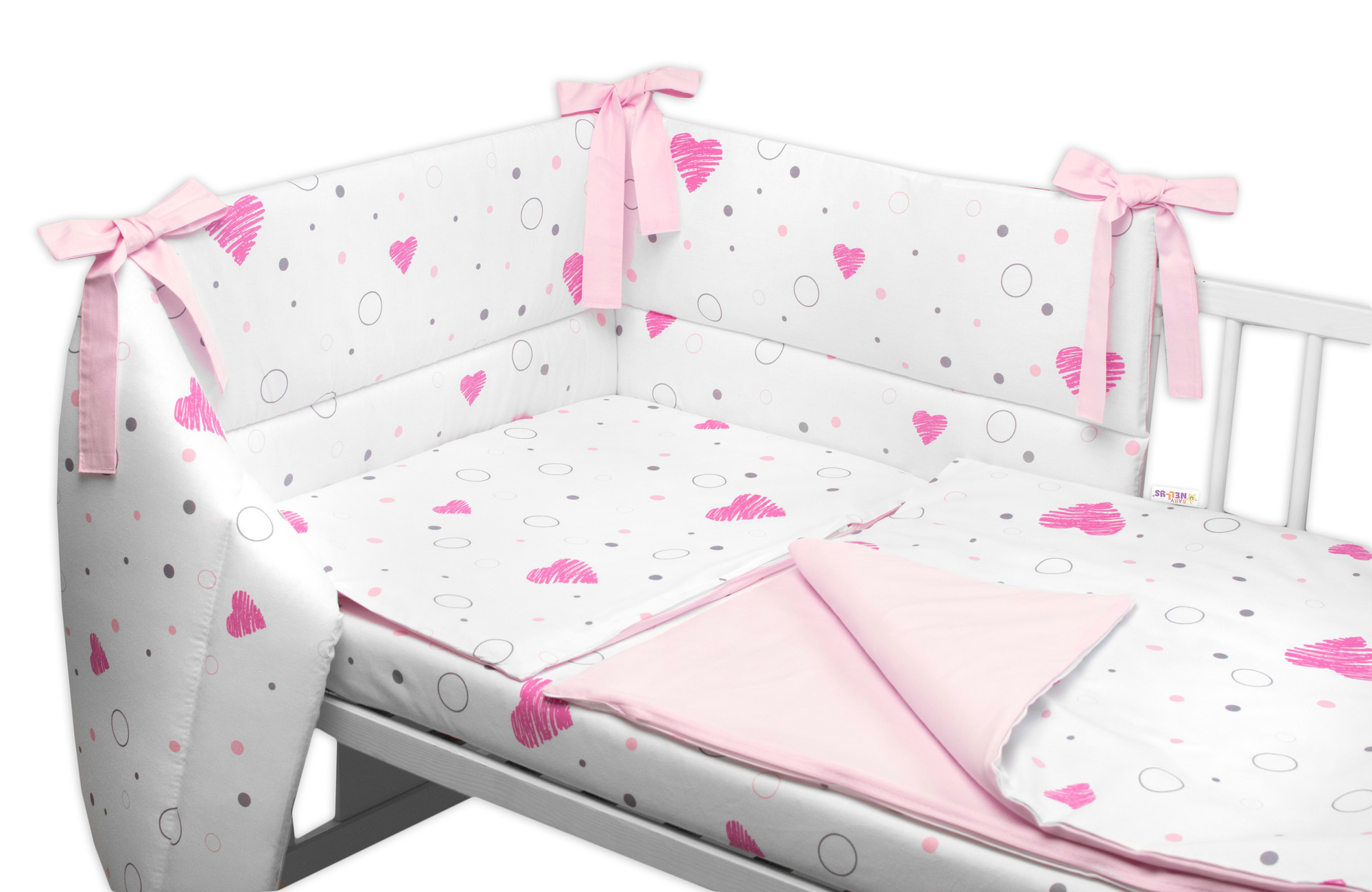 Baby Nellys Mantinel s povlečením 3D bavlněná sada