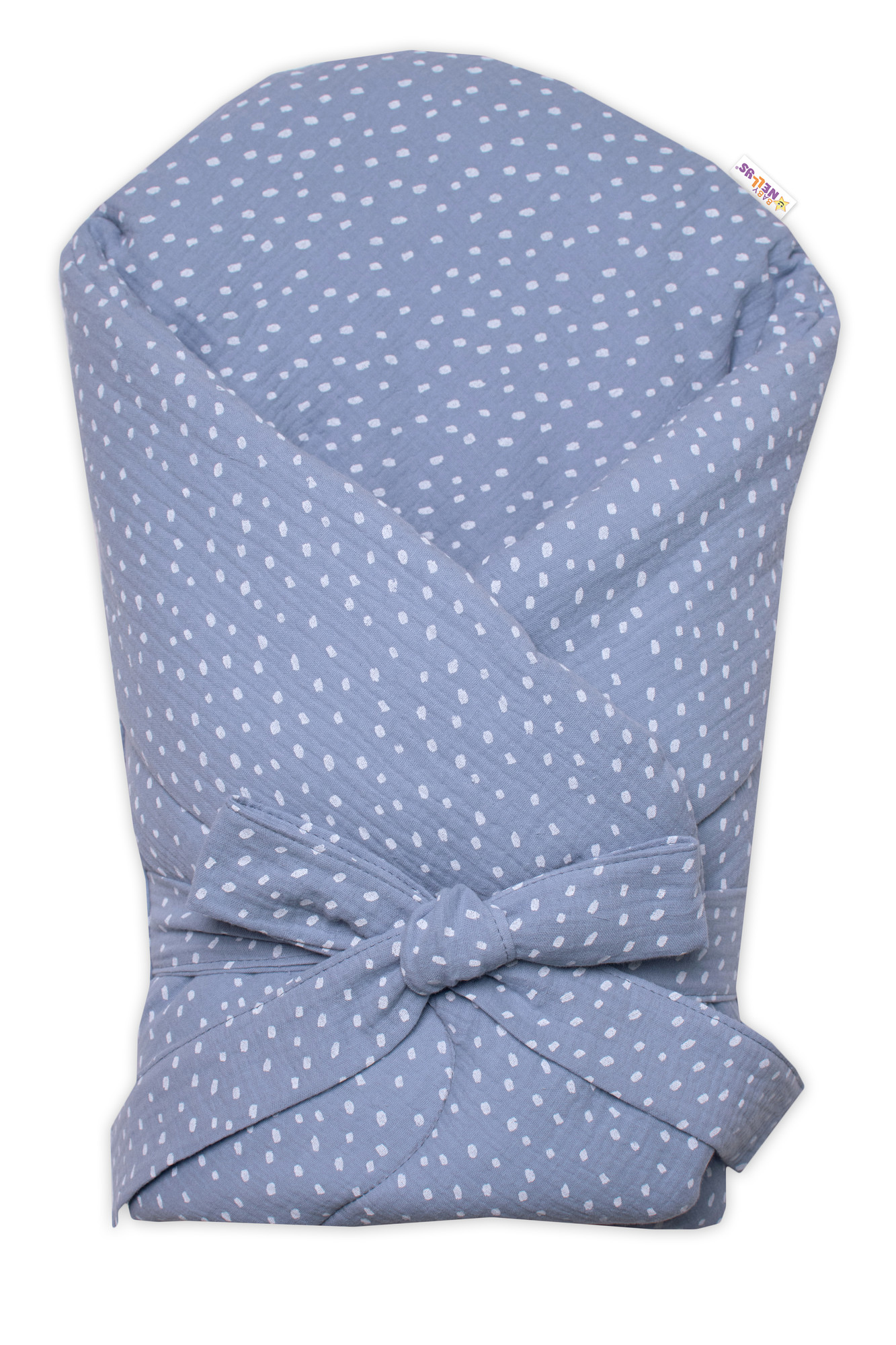 Baby Nellys Mušelinová zavinovačka s výztuží na zavazování DOTS