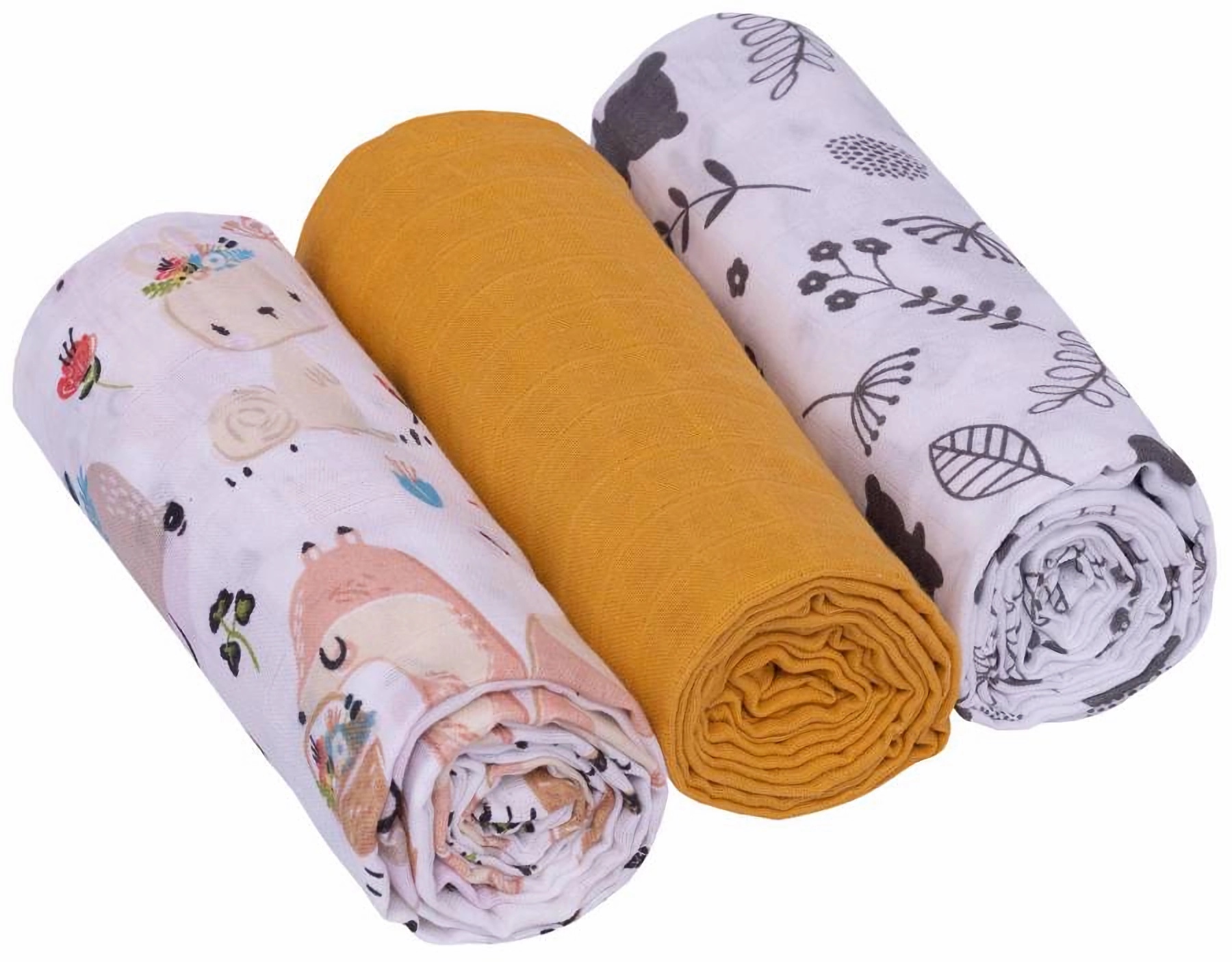 Baby Nellys Mušelínové pleny 3ks Lux - Boho