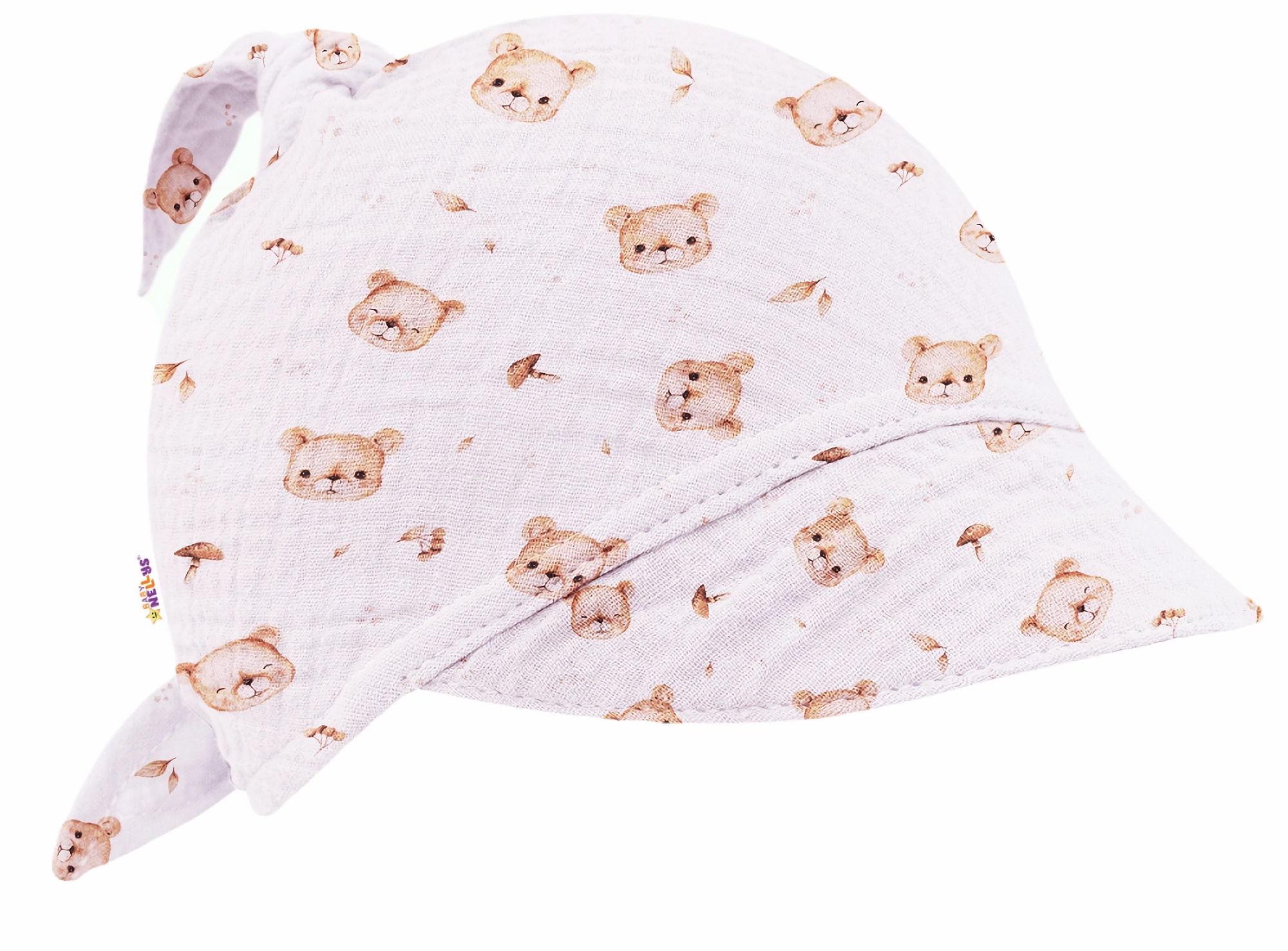 Baby Nellys Mušelínový šátek s kšiltem
