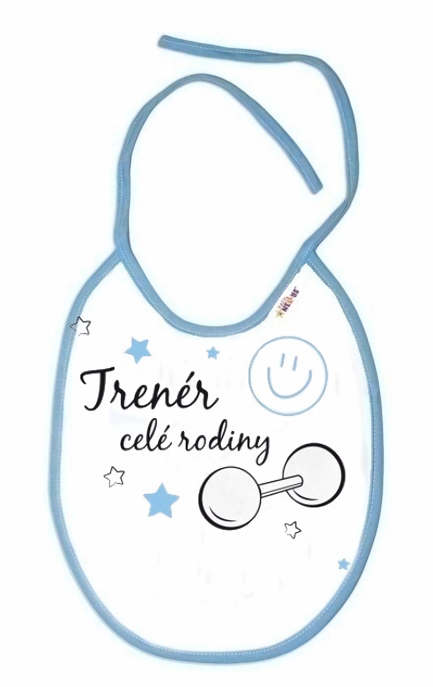 Baby Nellys Nepromokavý bryndáček  Trenér celé rodiny