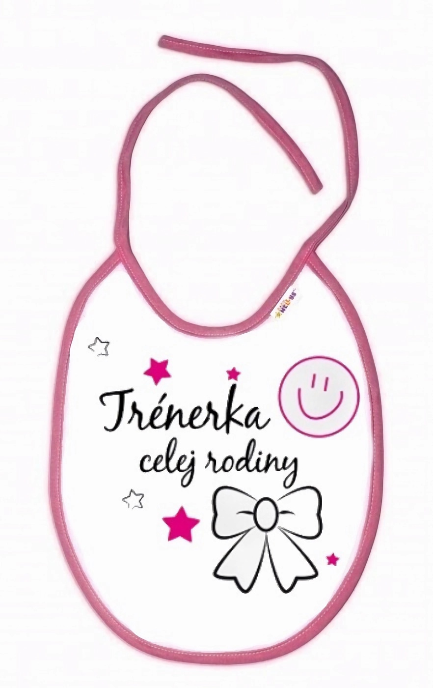 Baby Nellys Nepromokavý bryndáček Trenérka celej rodiny