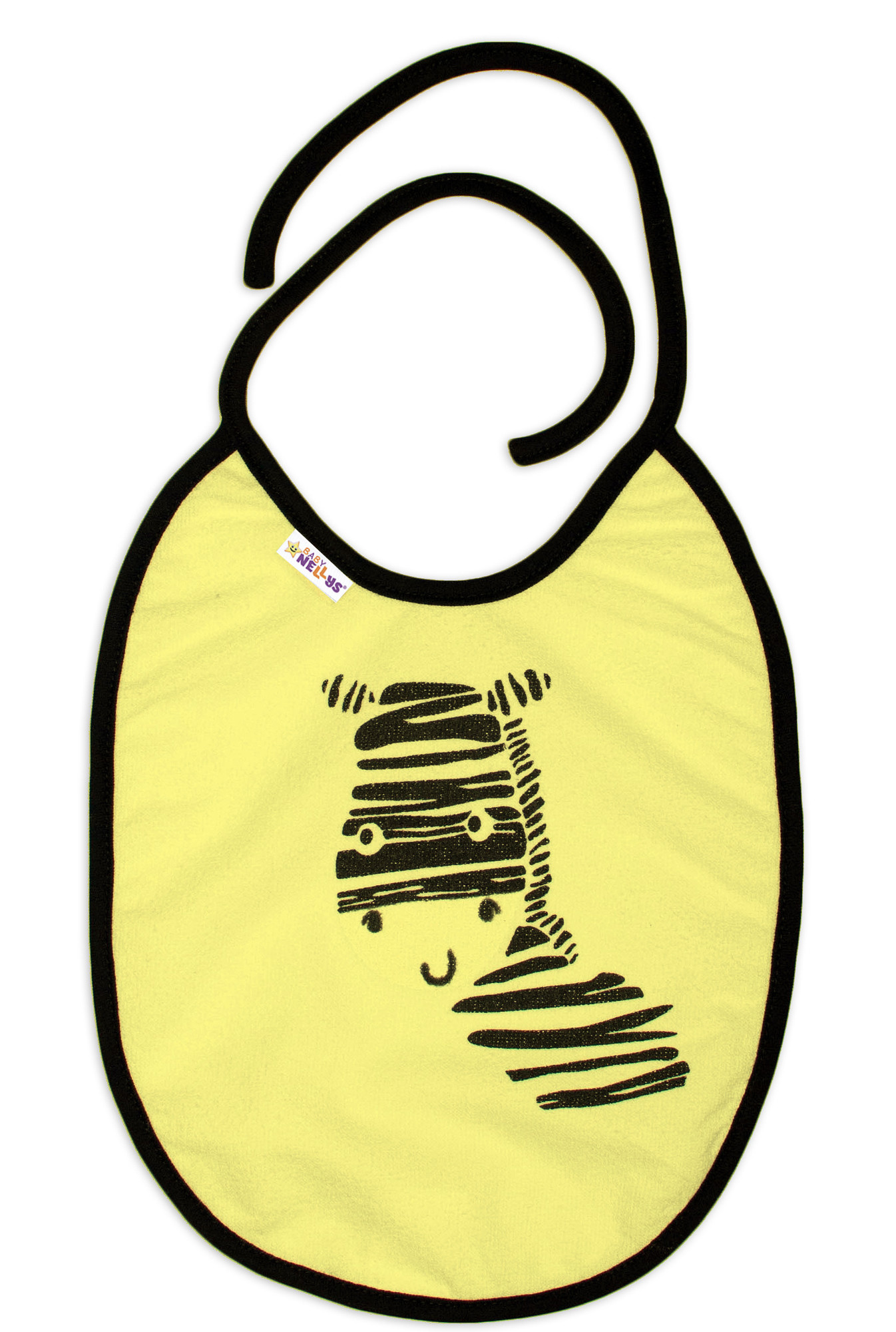 Baby Nellys Nepromokavý bryndáček velký Zebra