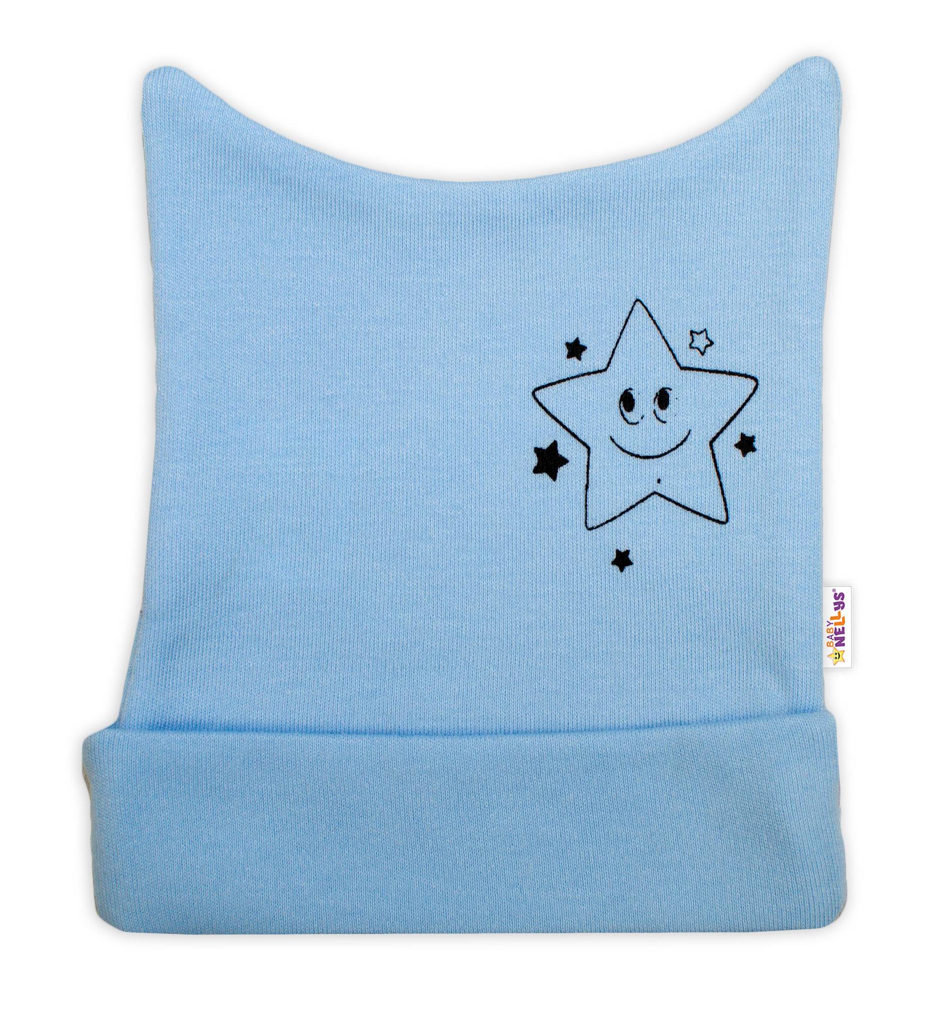Baby Nellys Novorozenecká čepička  Baby Little Star - modrá vel.  62 Baby Nellys