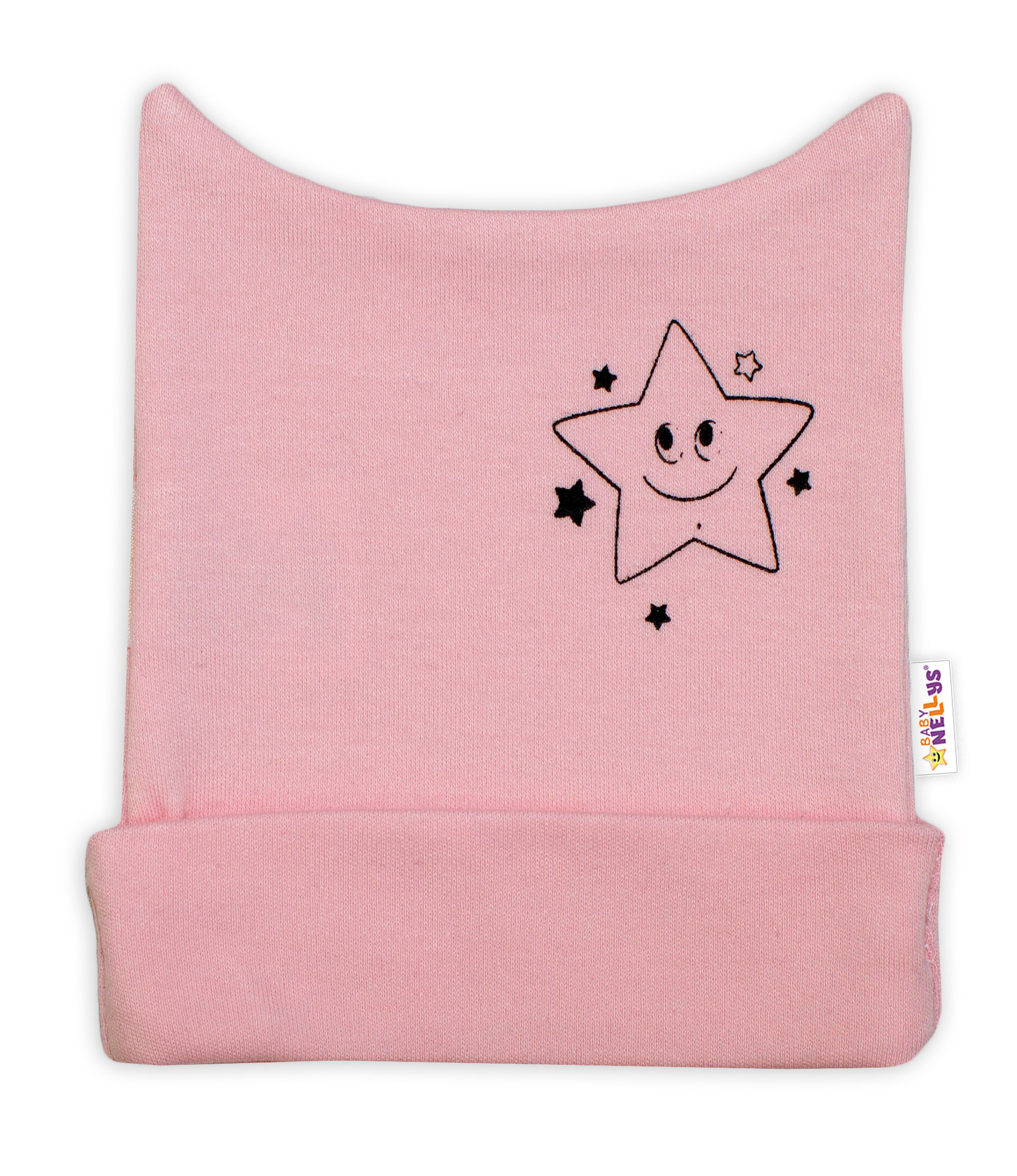 Baby Nellys Novorozenecká čepička  Baby Little Star - růžová vel.  56 Baby Nellys