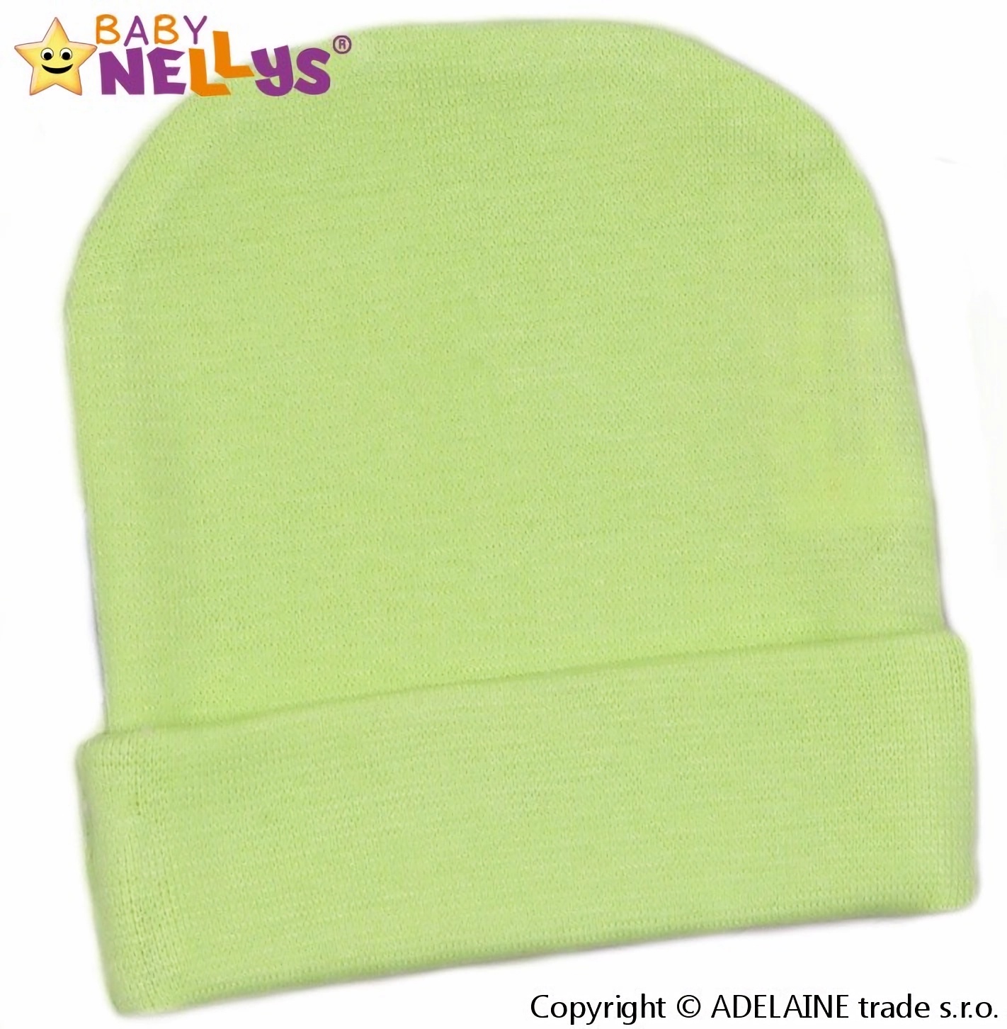Baby Nellys Novorozenecká čepička  - zelená Baby Nellys