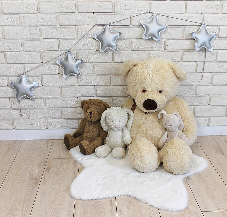 Baby Nellys Ozdobná girlanda z eko kůže Hvězdičky - stříbrné Baby Nellys